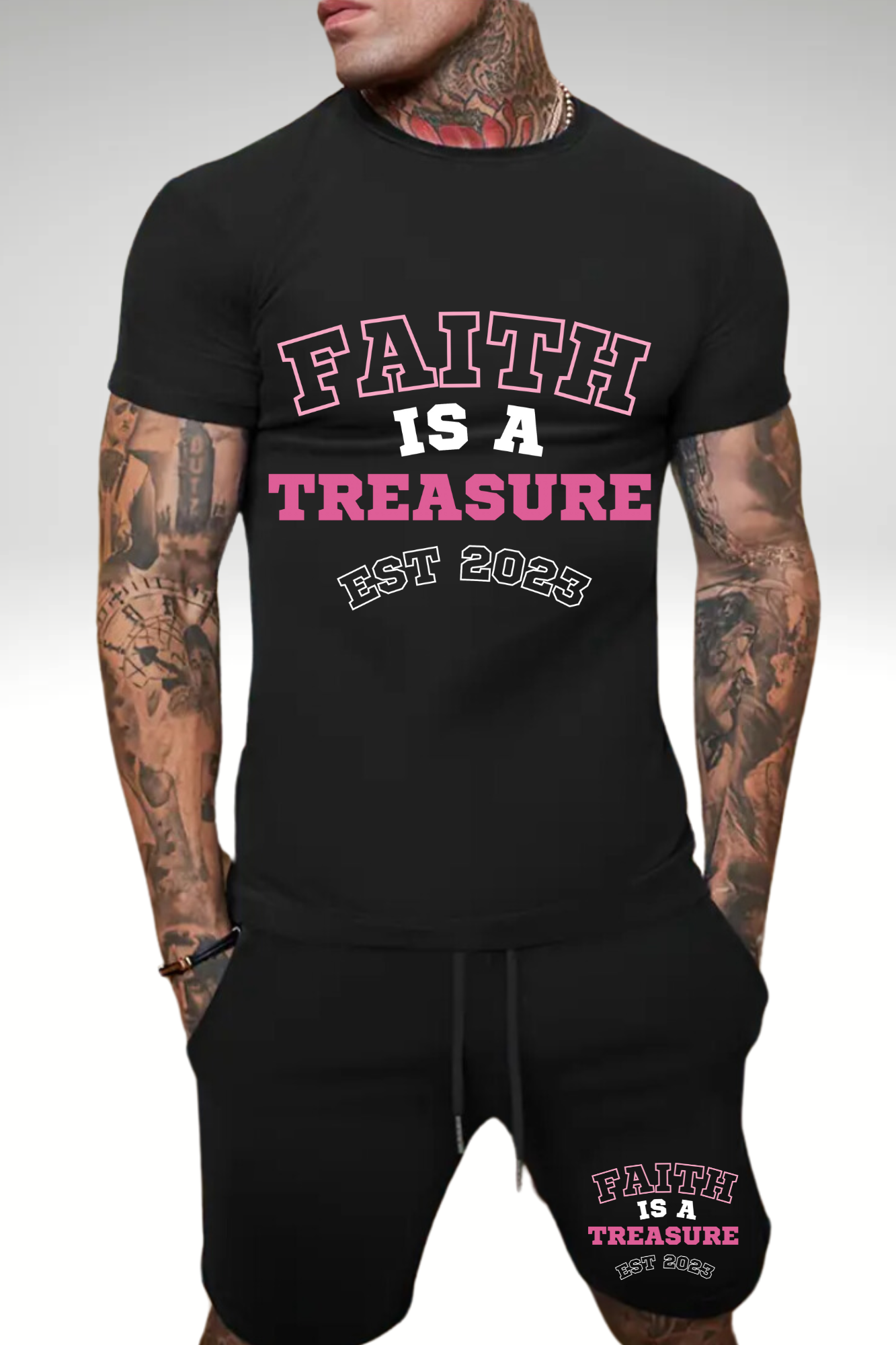 FAITH IS A TREASURE EST MENS SET
