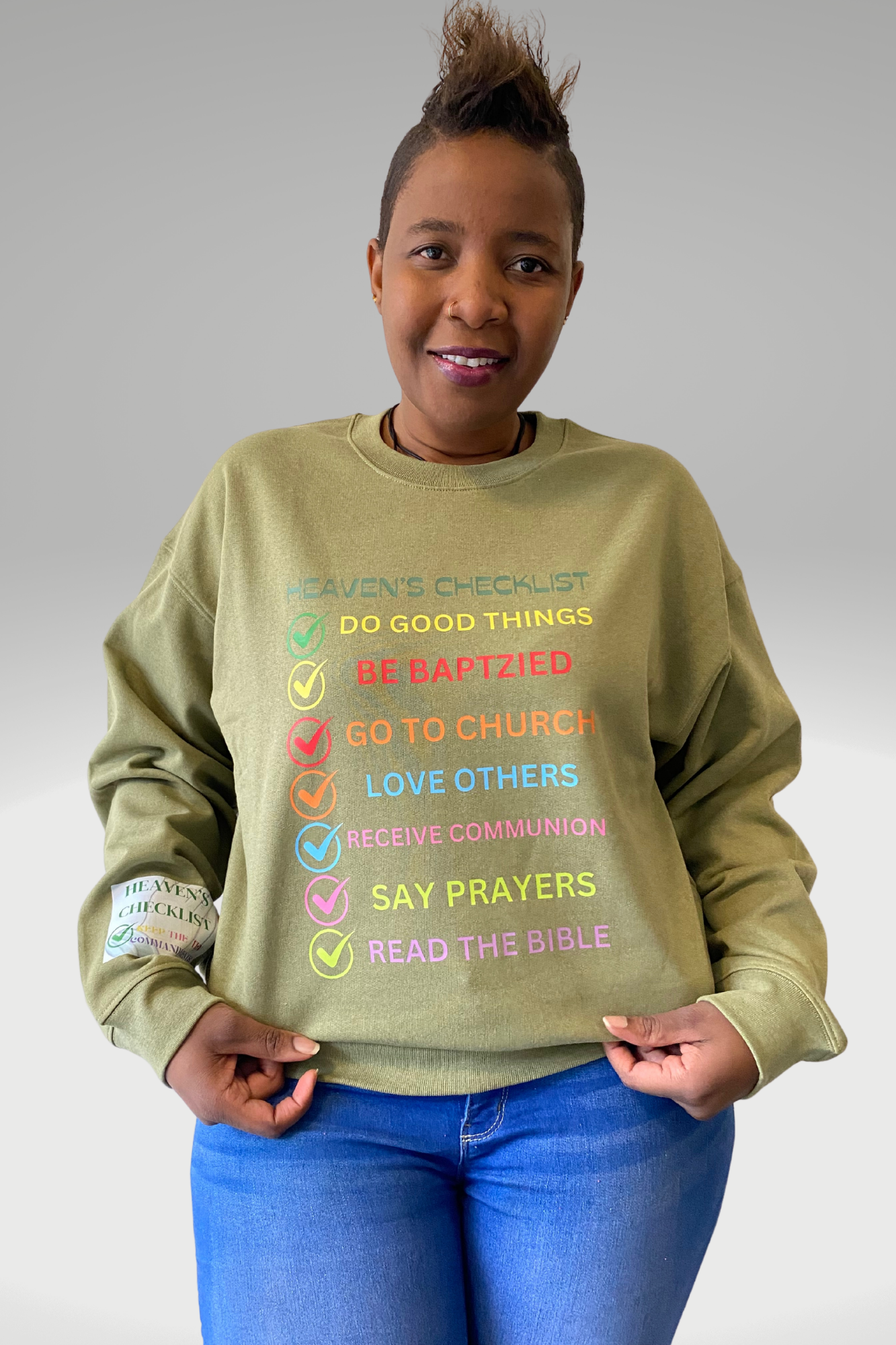 HEAVEN'S CHECK LIST SWEATSHIRT