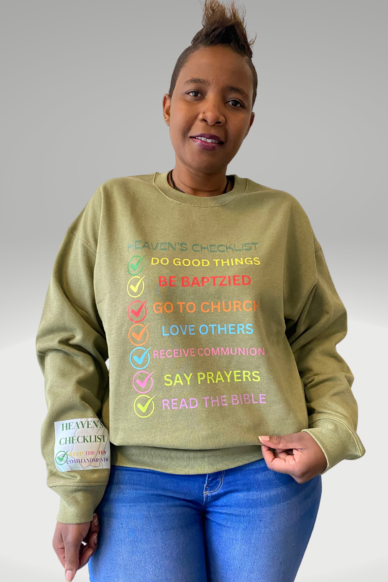 HEAVEN'S CHECK LIST SWEATSHIRT