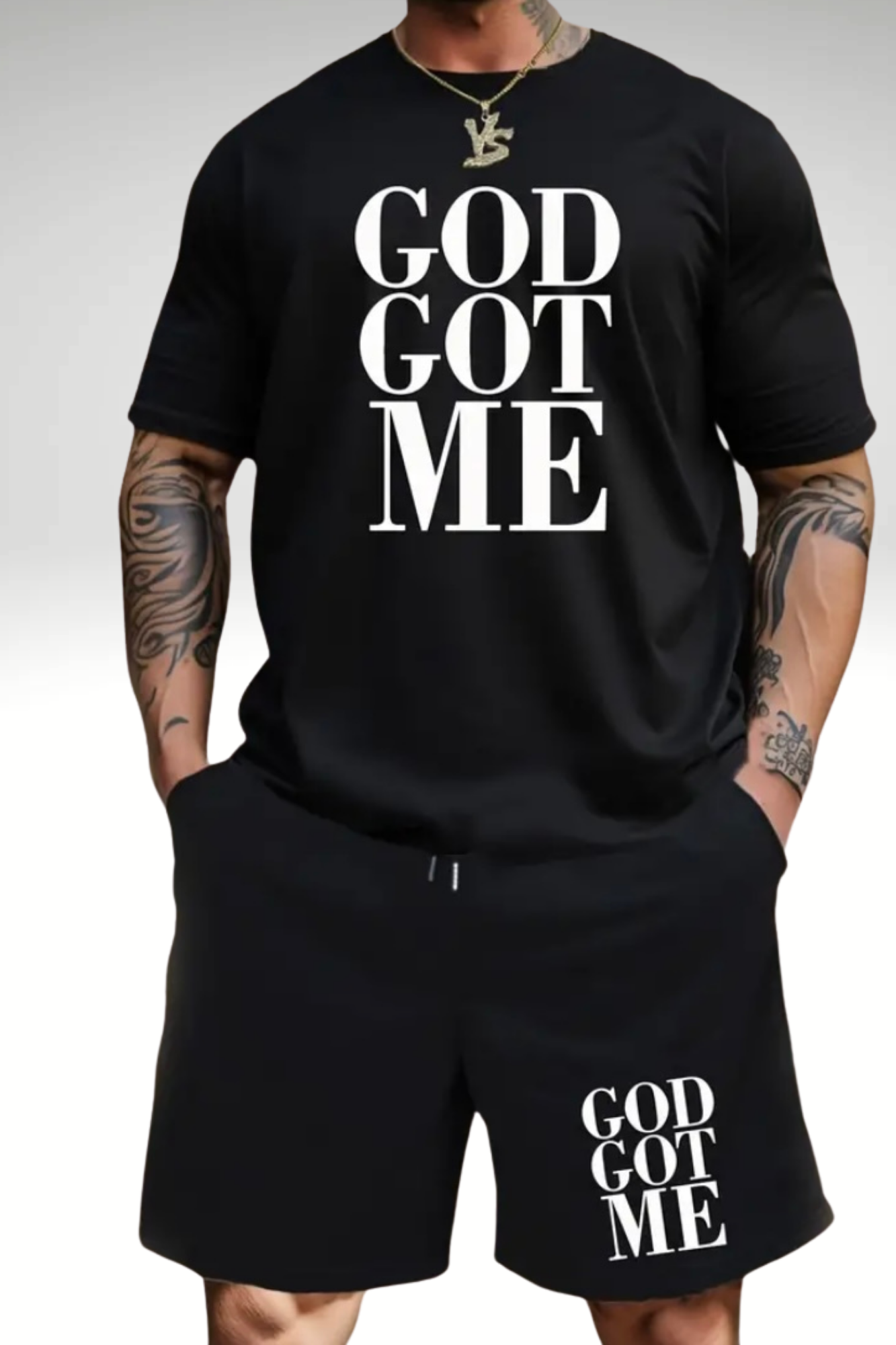 GOD GOT ME MEN'S 2 PIECE SET