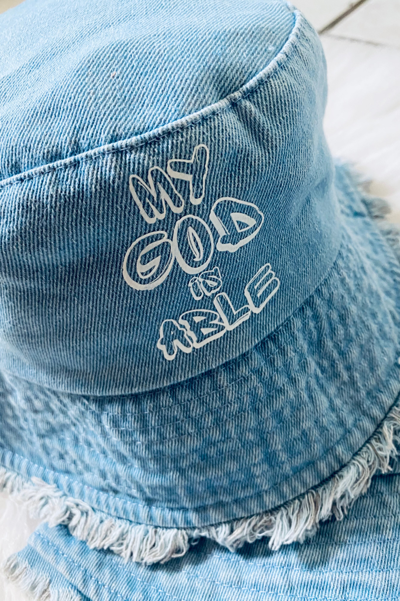 MY GOD IS ABLE BUCKET DENIM HAT