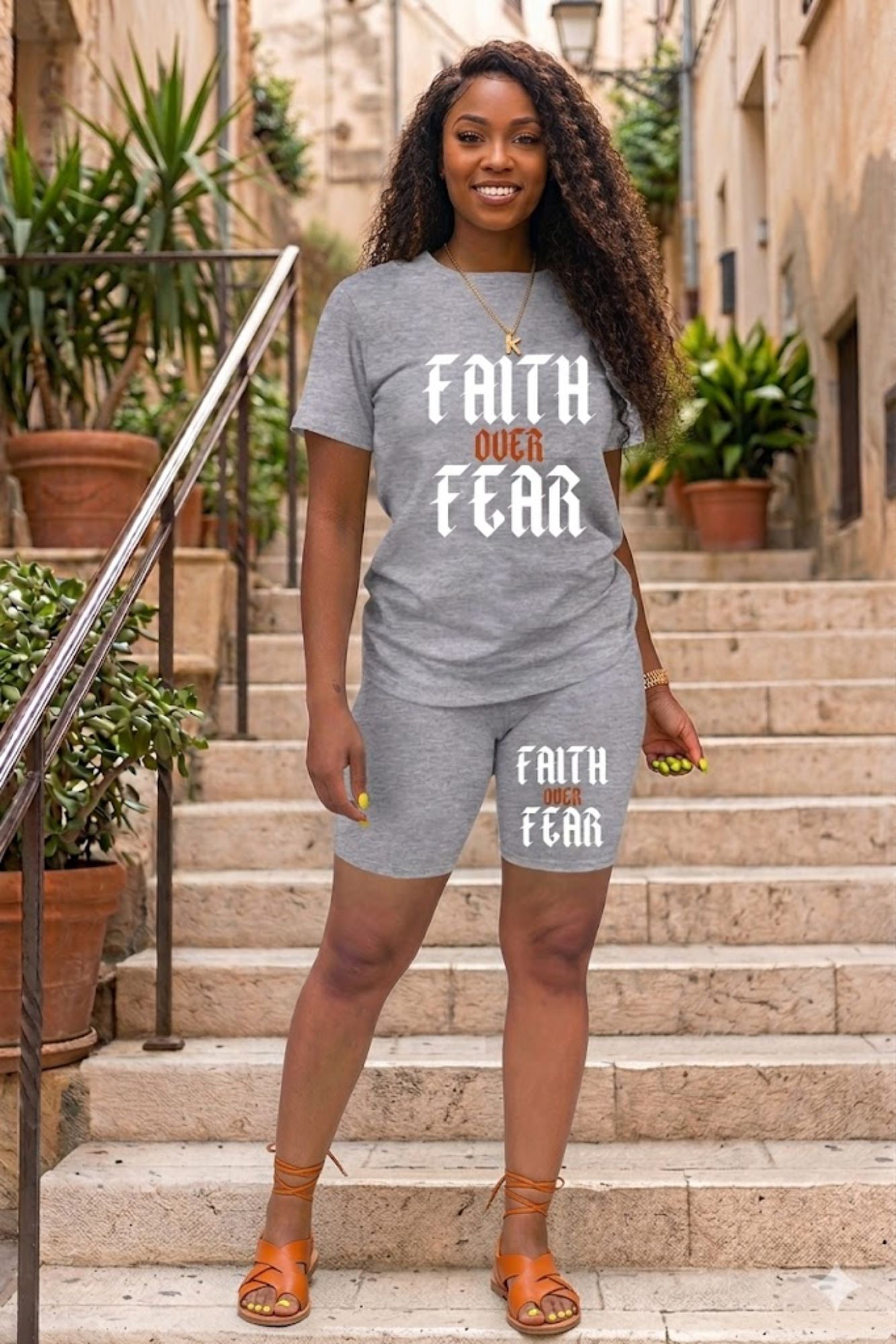 FAITH OVER FEAR SHORT SETS