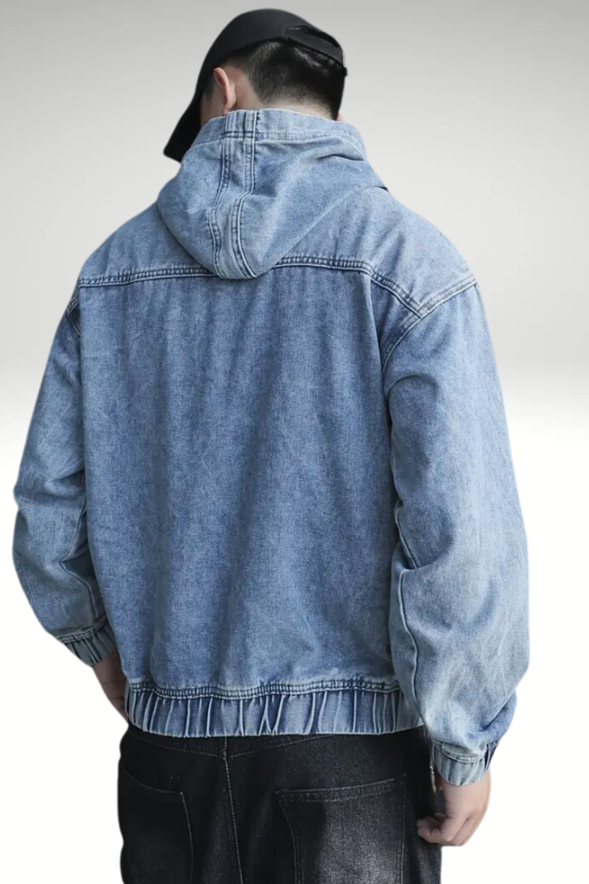 GOD GOT ME DENIM HOODIE