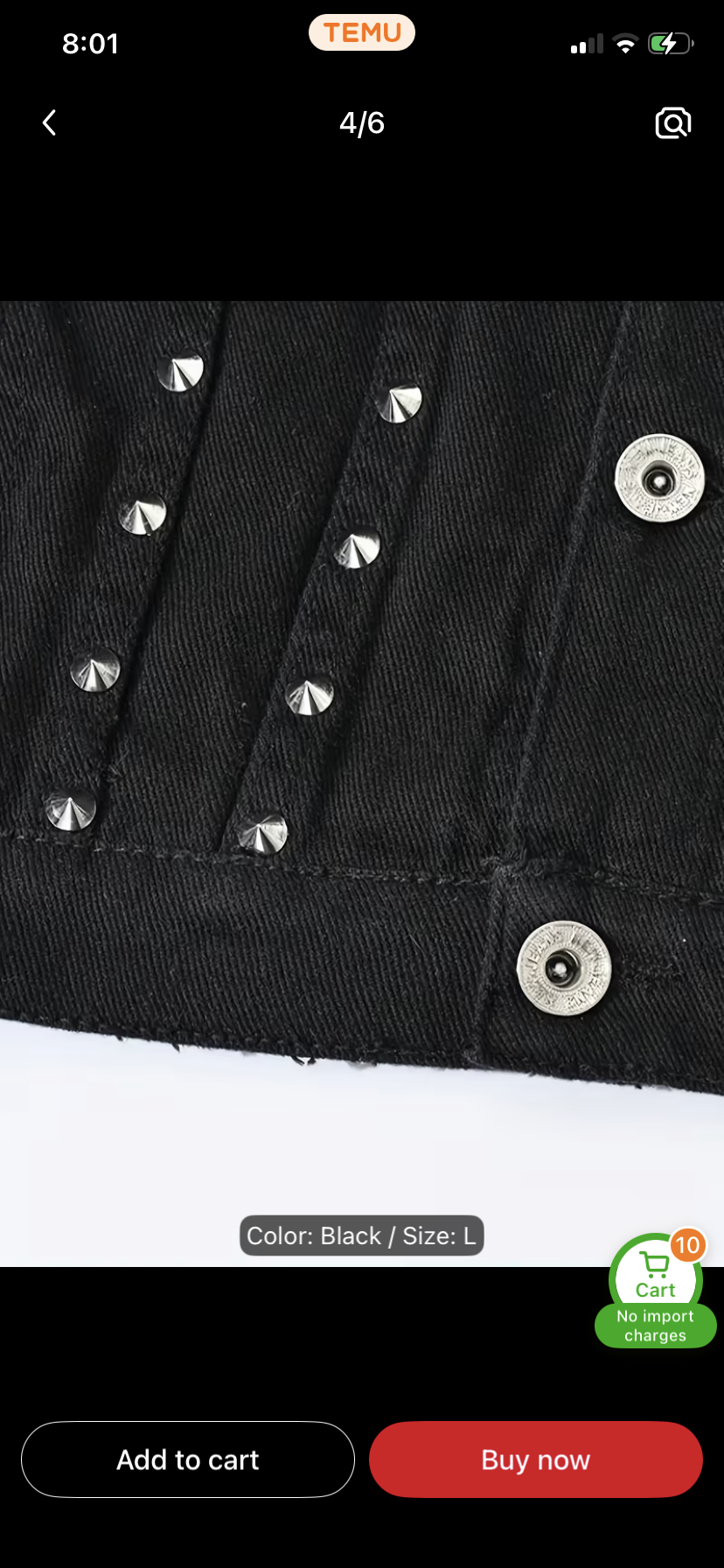 PRAYER WORKS DENIM STUD MENS JACKET
