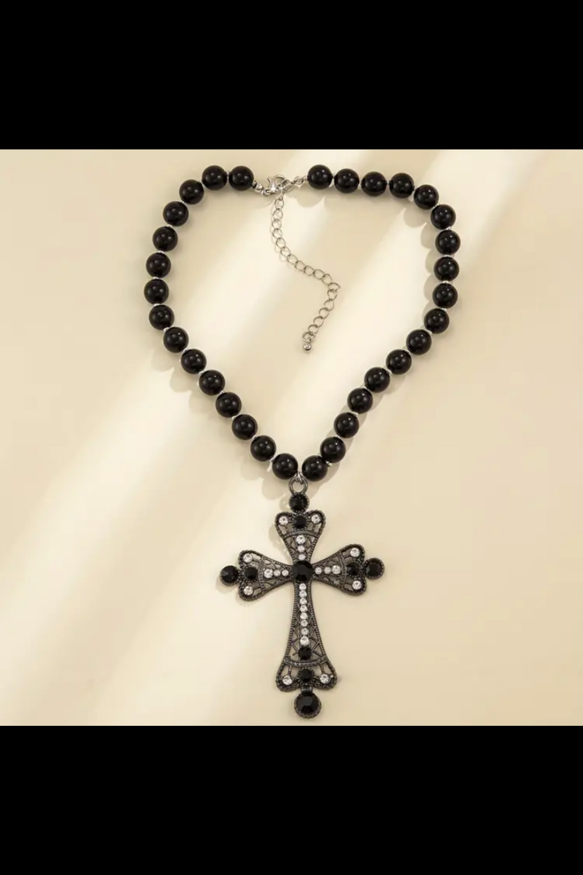 GRACE & PEARL CROSS NECKLACE