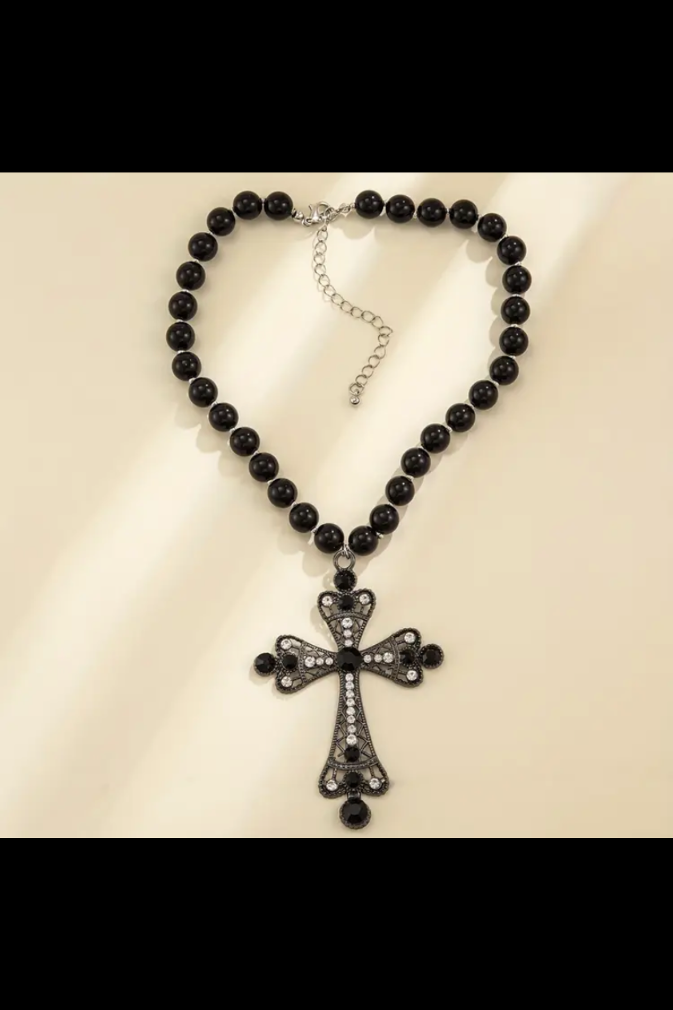 GRACE & PEARL CROSS NECKLACE