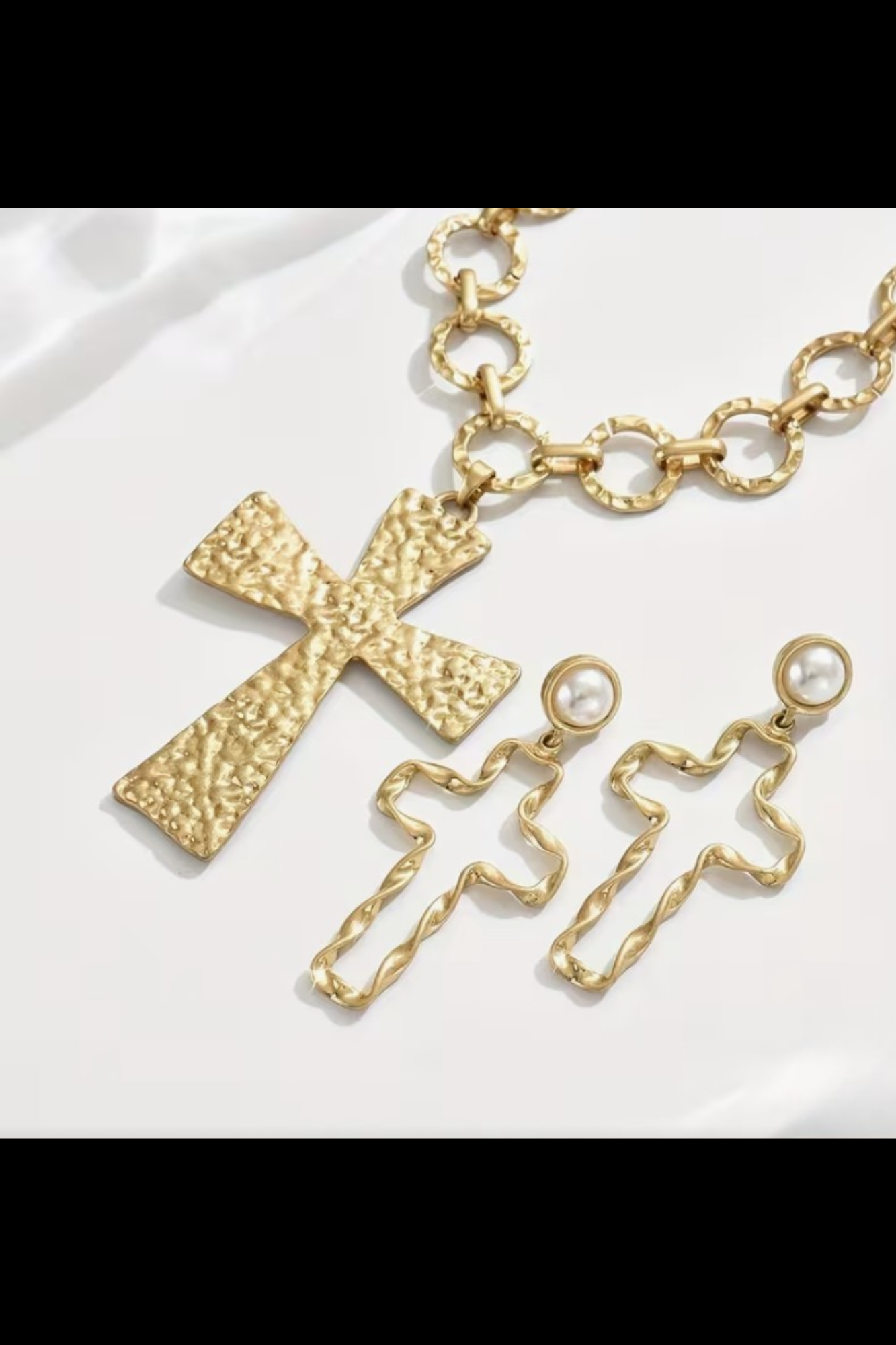 CROWN CROSS NECKLACE SET