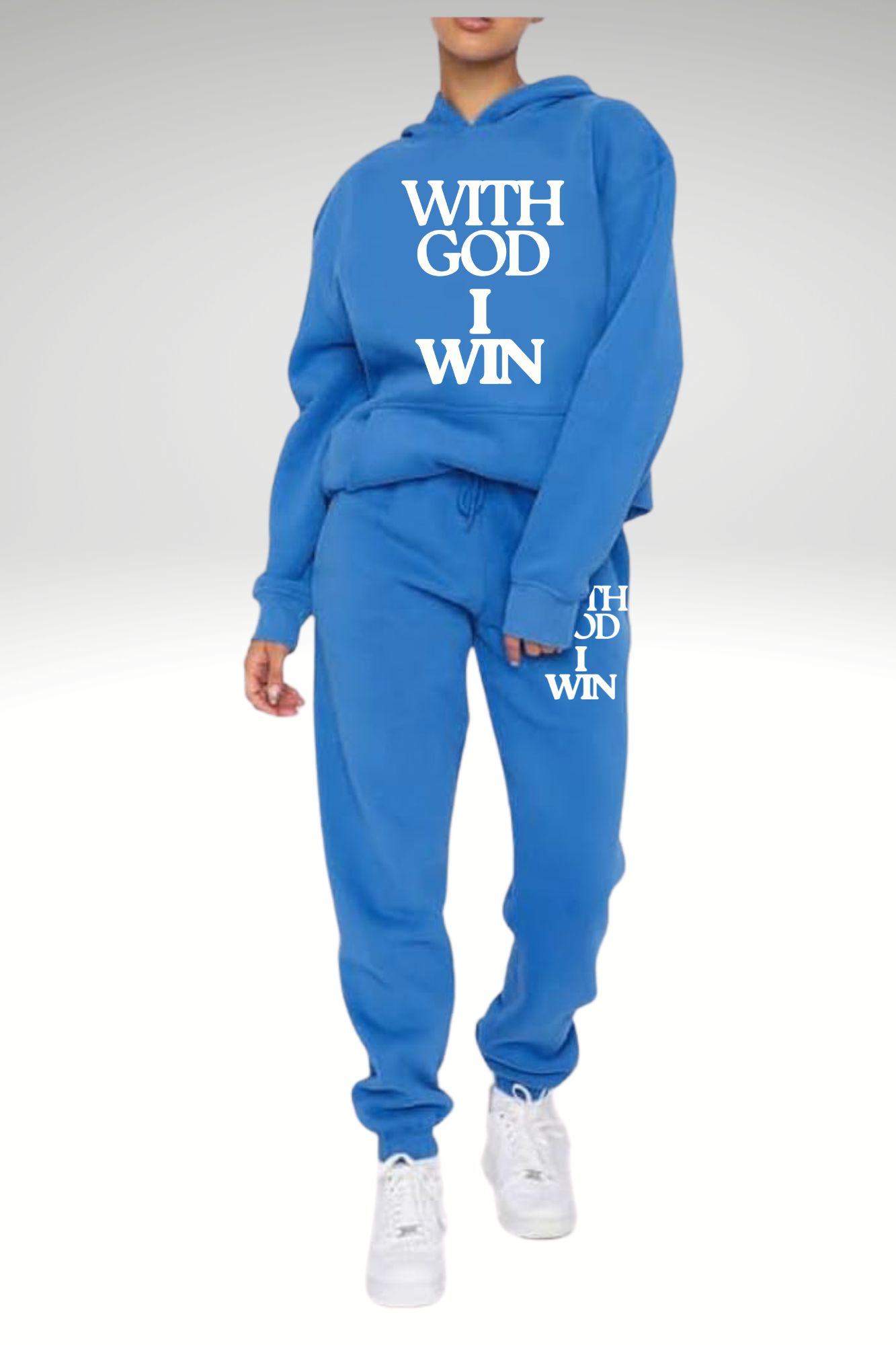 WITH GOD I WIN HOODIE SET