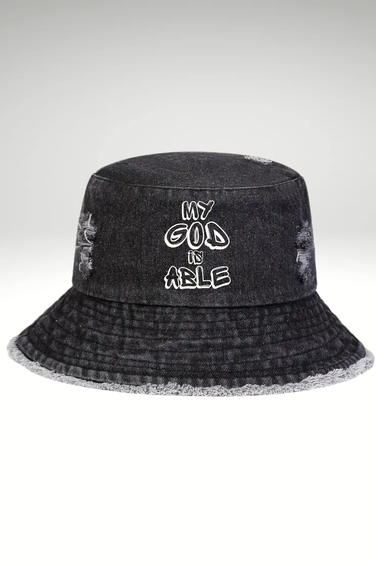 MY GOD IS ABLE BUCKET DENIM HAT