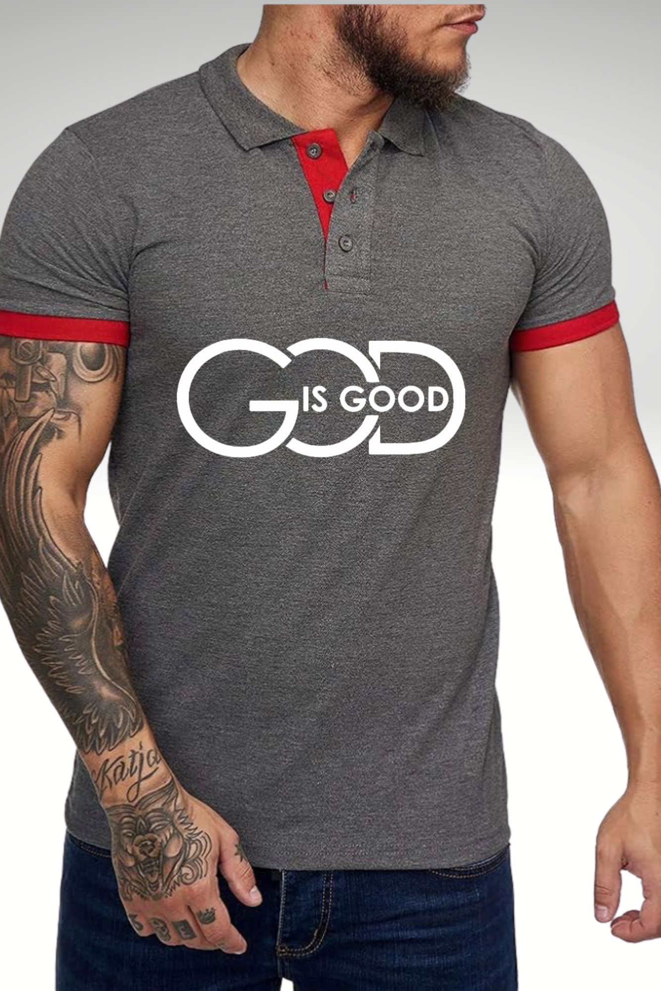 GOD IS GOOD POLO T-SHIRTS
