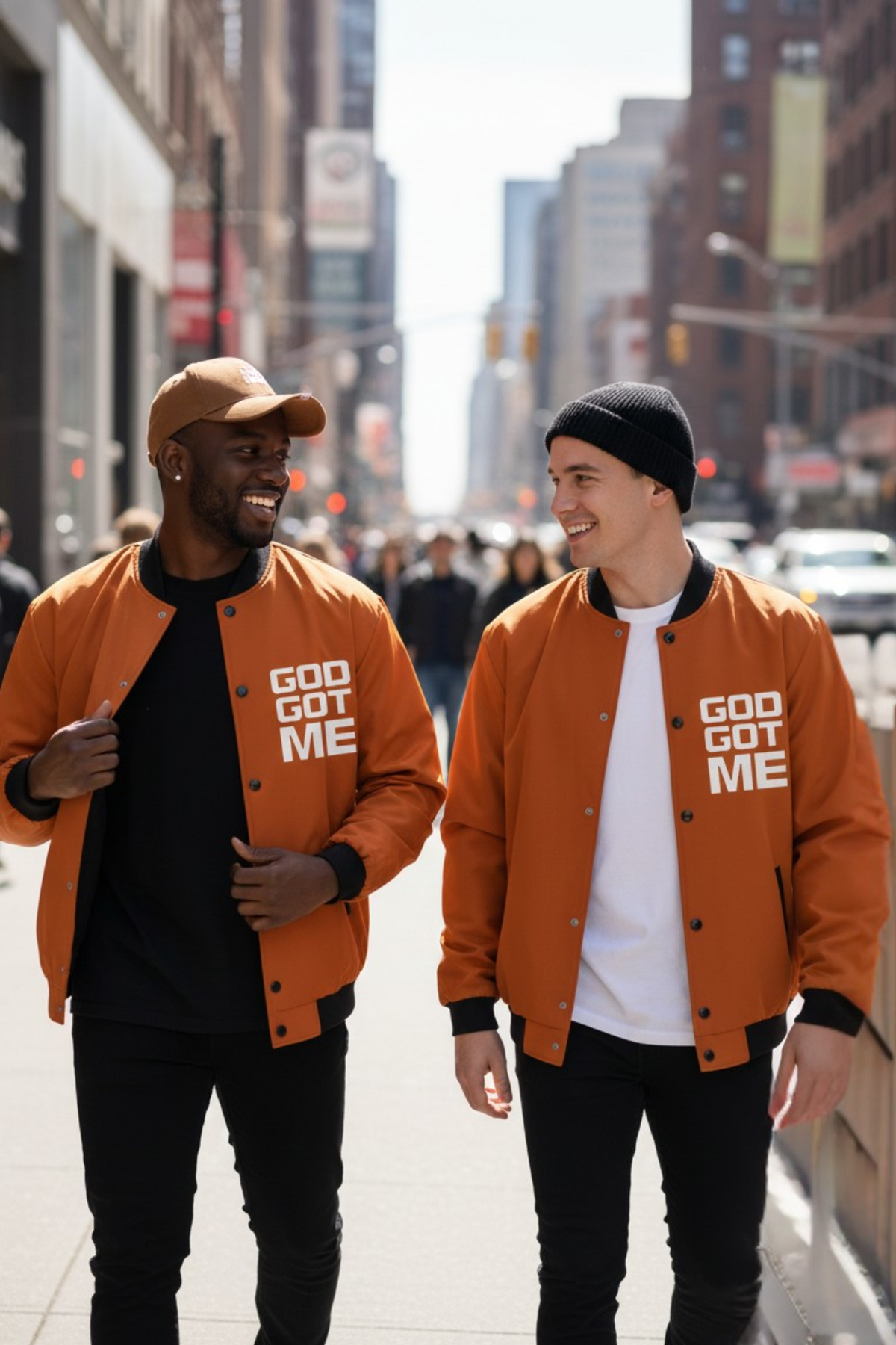 GOD GOT ME UNISEX BASBALL JACKET