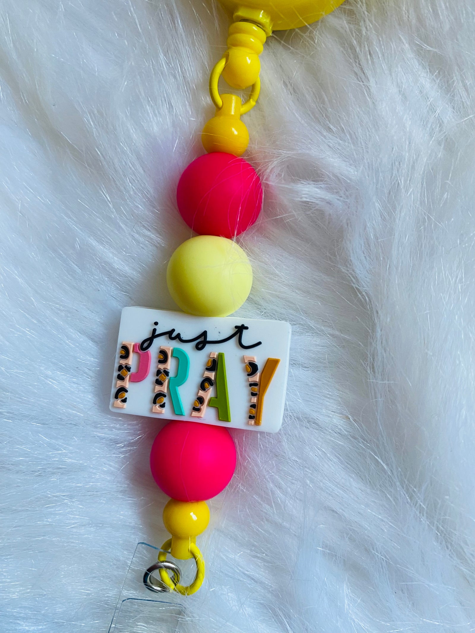 JUST PRAY BADGE CLIPS