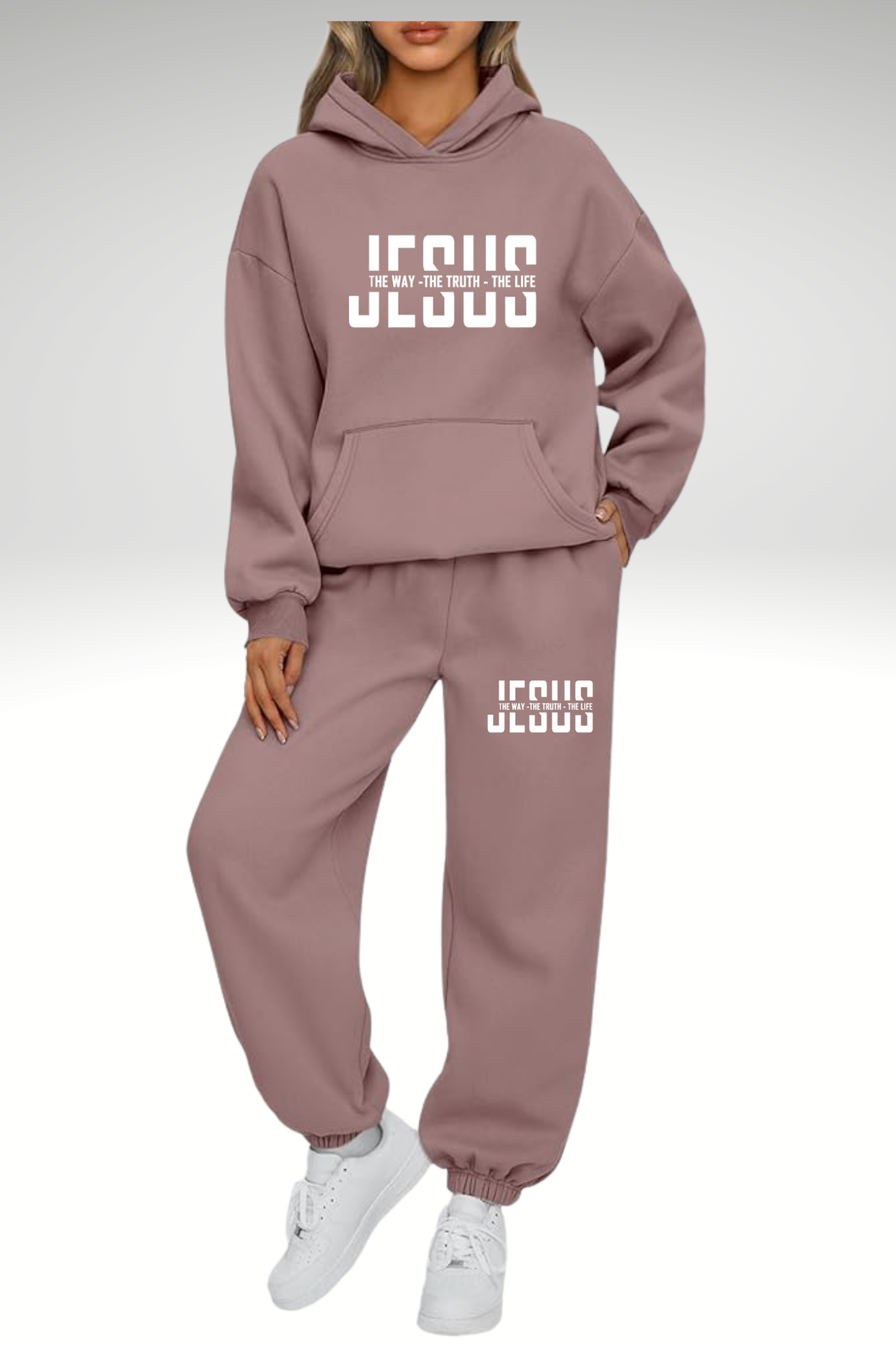 JESUS IS THE WAY WOMEN’S HOODIE SETS