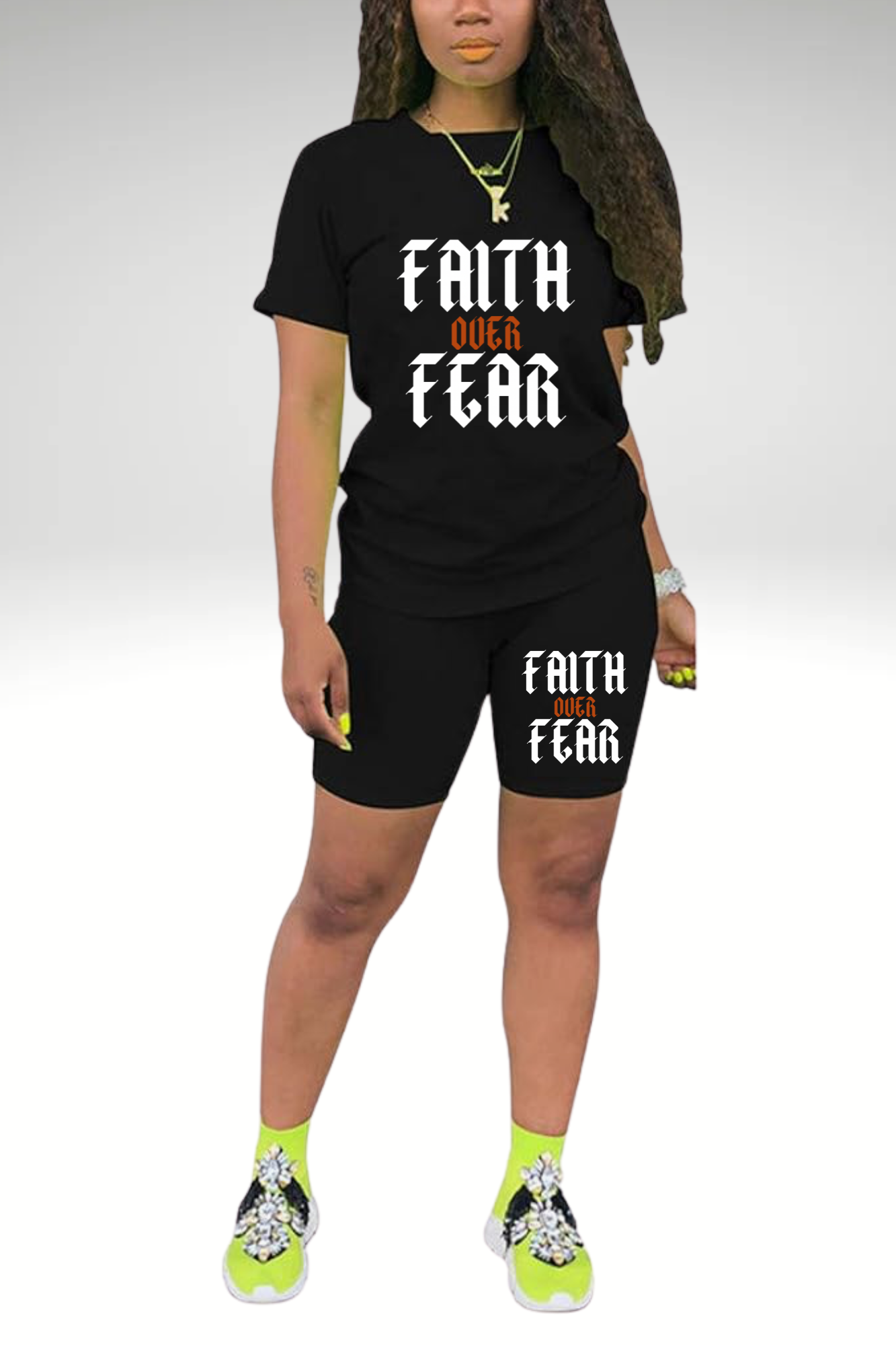 FAITH OVER FEAR SHORT SETS