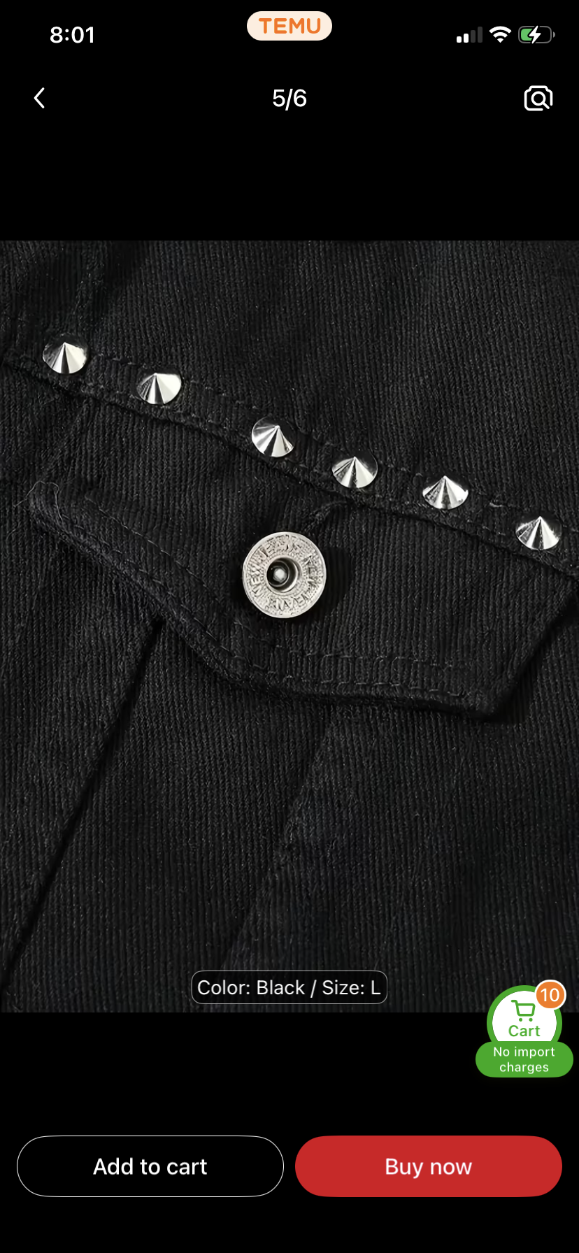 PRAYER WORKS DENIM STUD MENS JACKET