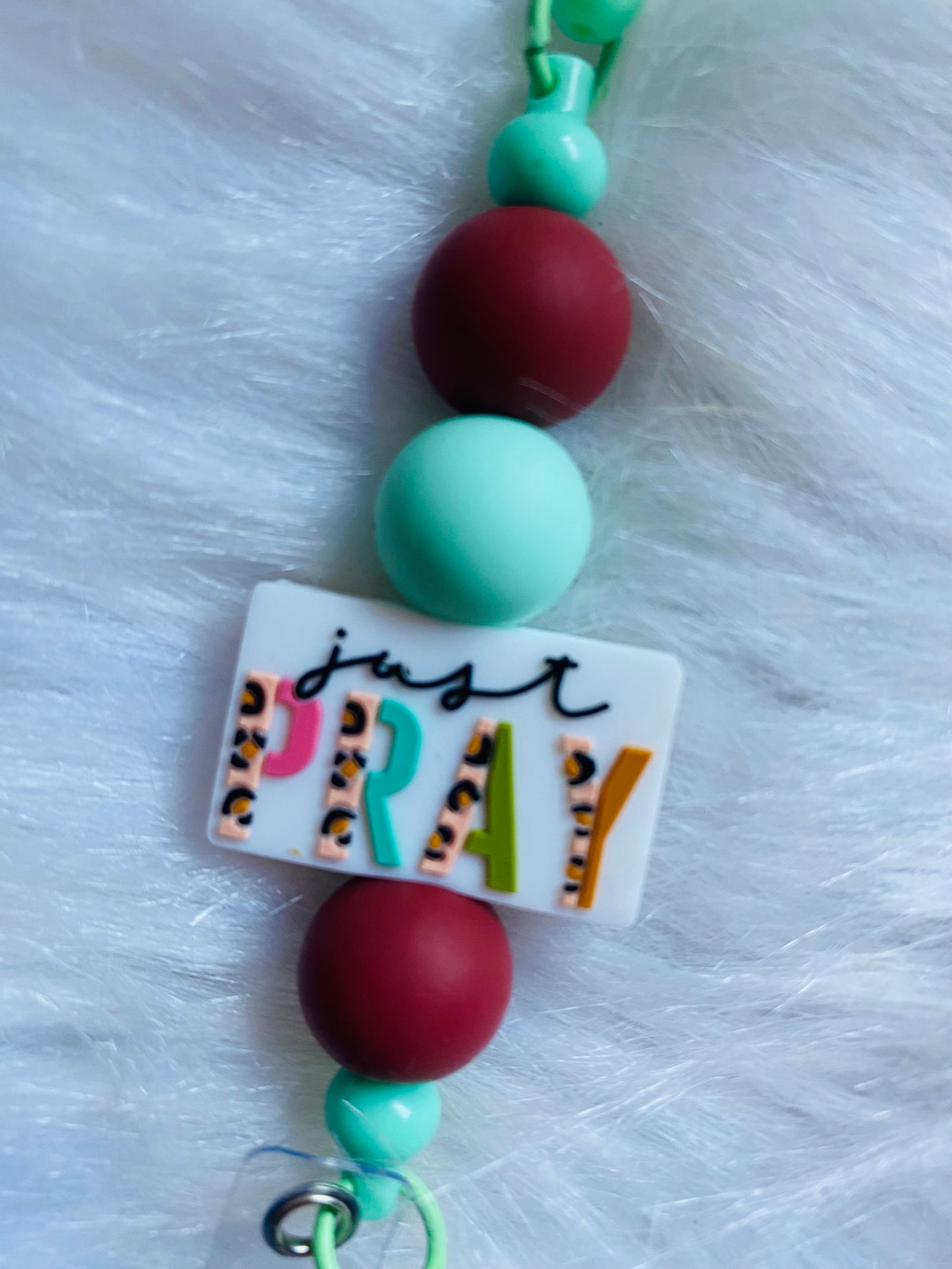 JUST PRAY BADGE CLIPS