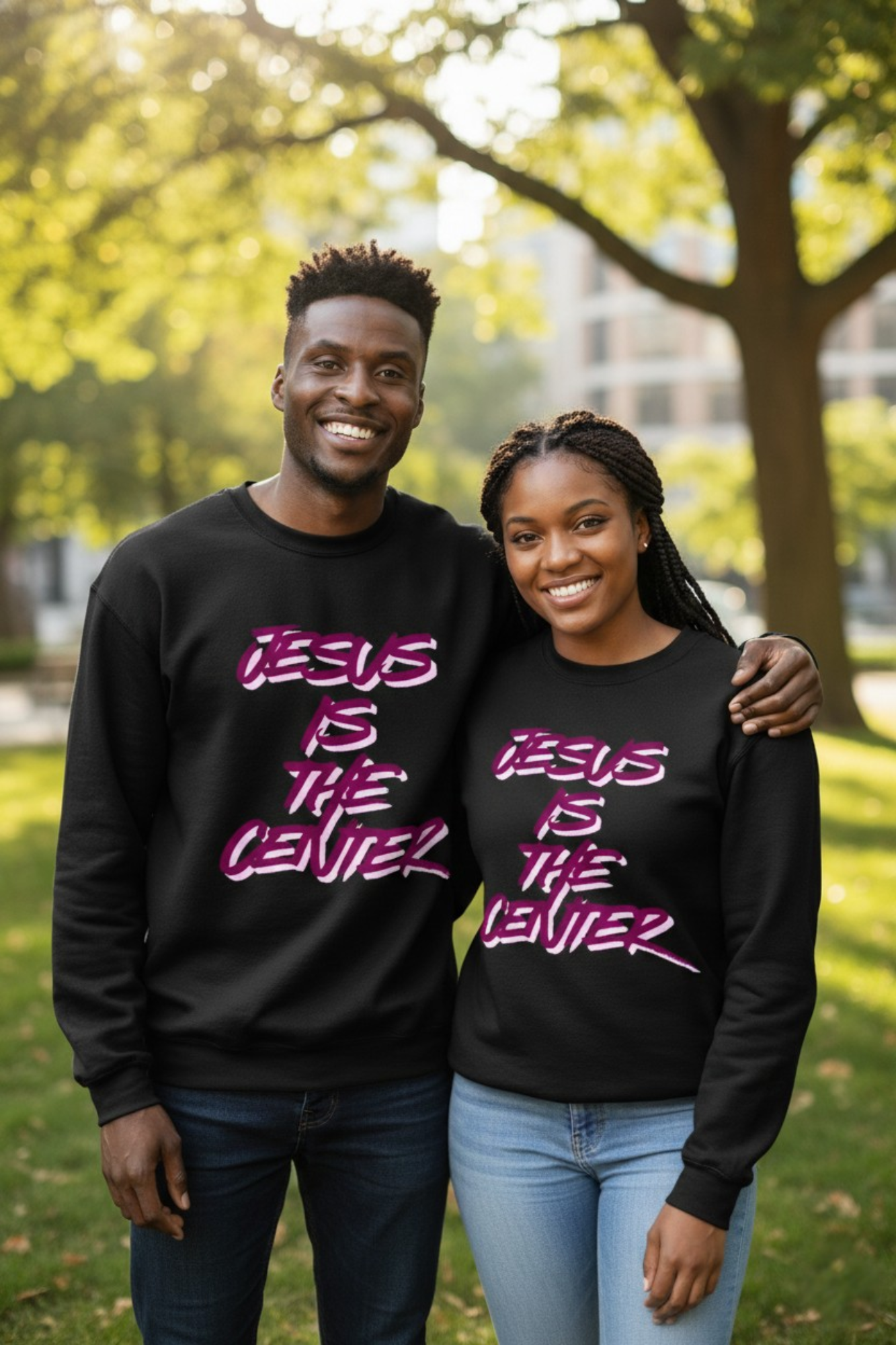 JESUS IS THE CENTER SWEATSHIRTS