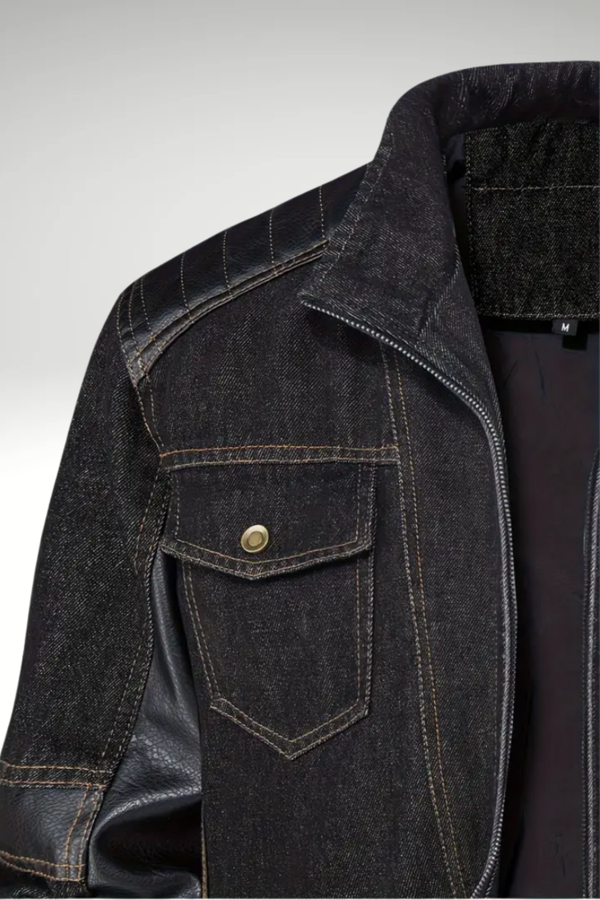 JUNETEENTH DENIM BIKER JACKET