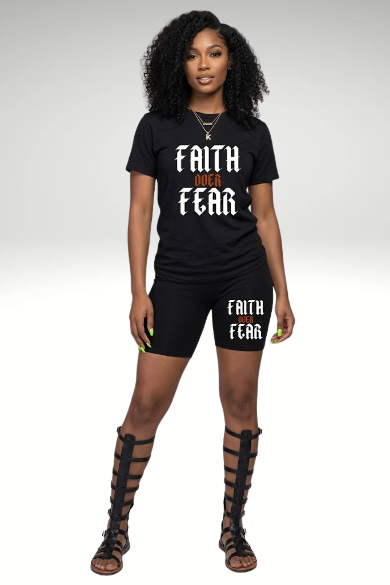 FAITH OVER FEAR SHORT SETS