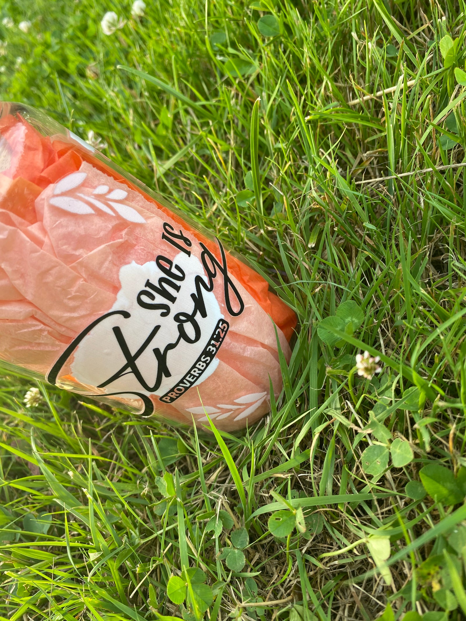 PROVERBS 31:25 GLASS JAR