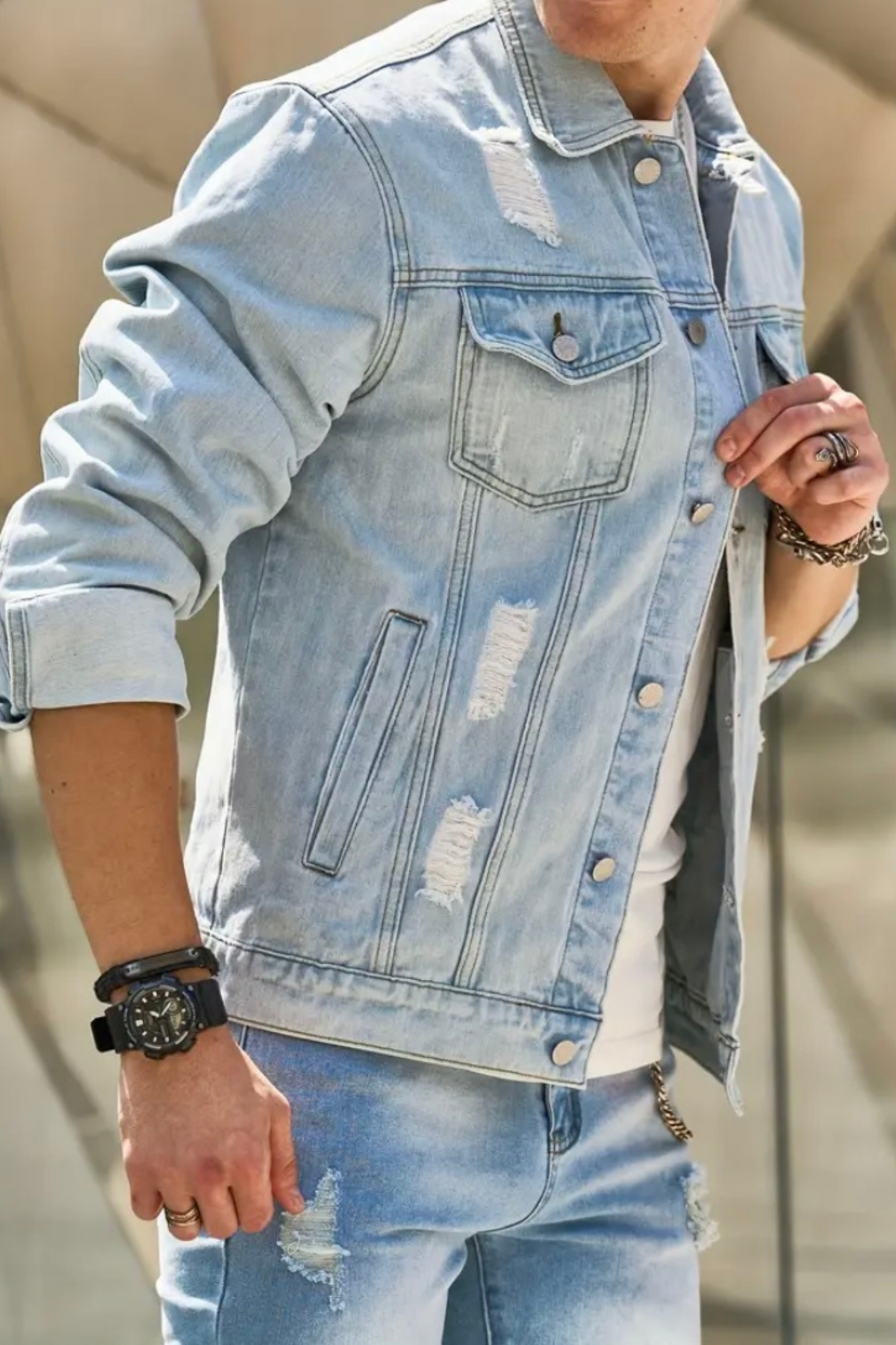 MY GOD IS ABLE MEN'S DENIM JACKET