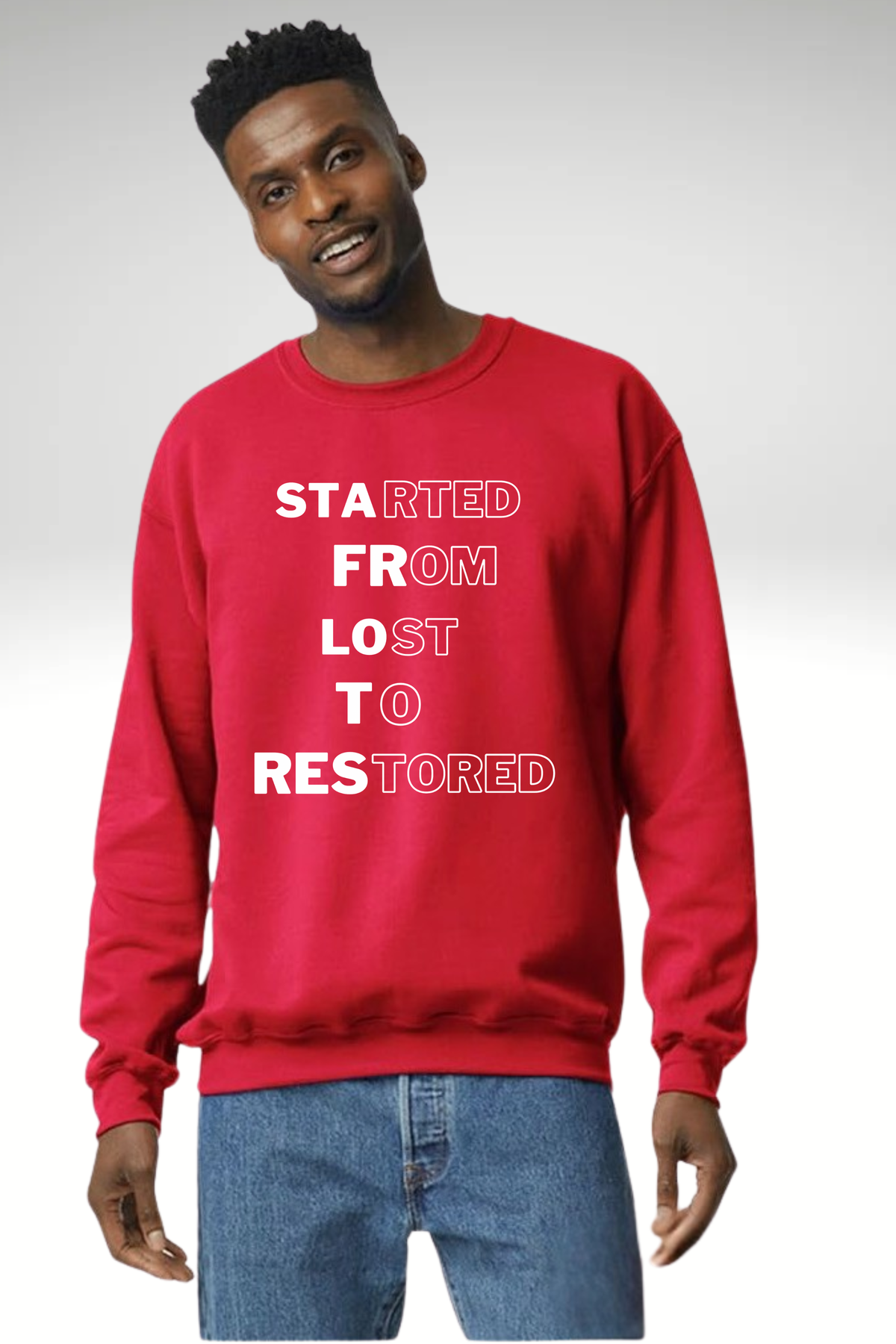 LOST TO RESTORED SWEATSHIRT