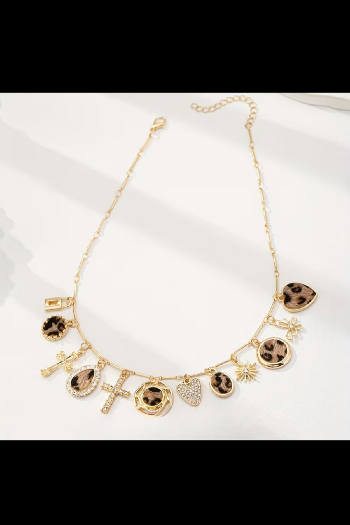 LEOPARD CROSS GRACE NECKLACE