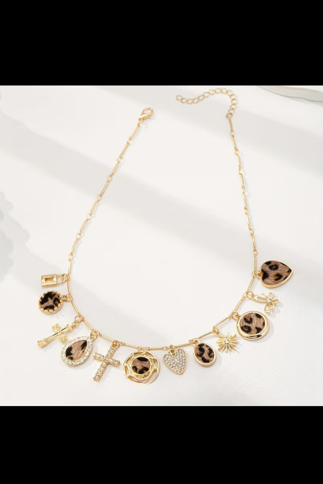 LEOPARD CROSS GRACE NECKLACE