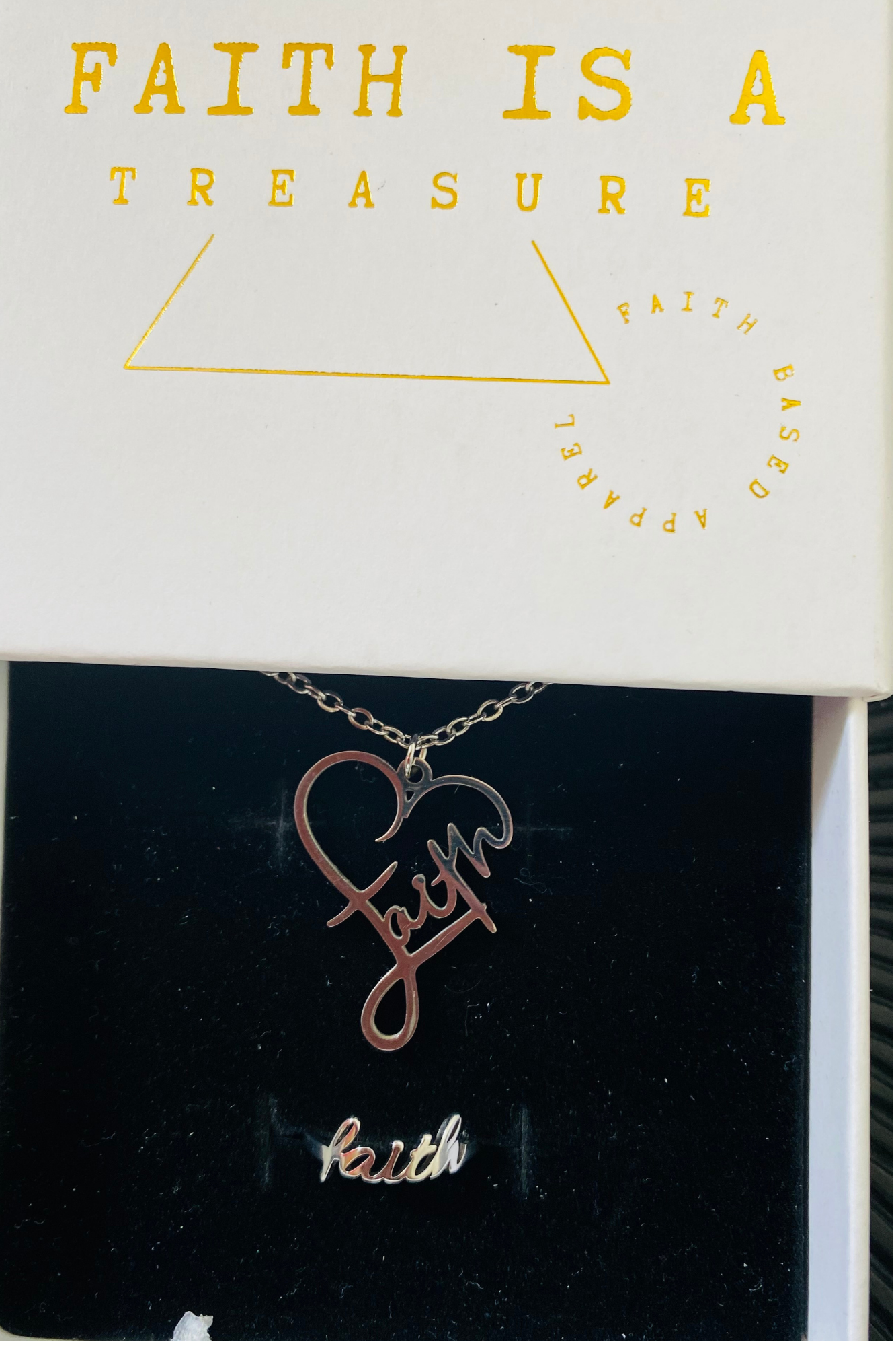 FAITH NECKLACE PENDANT RING SET