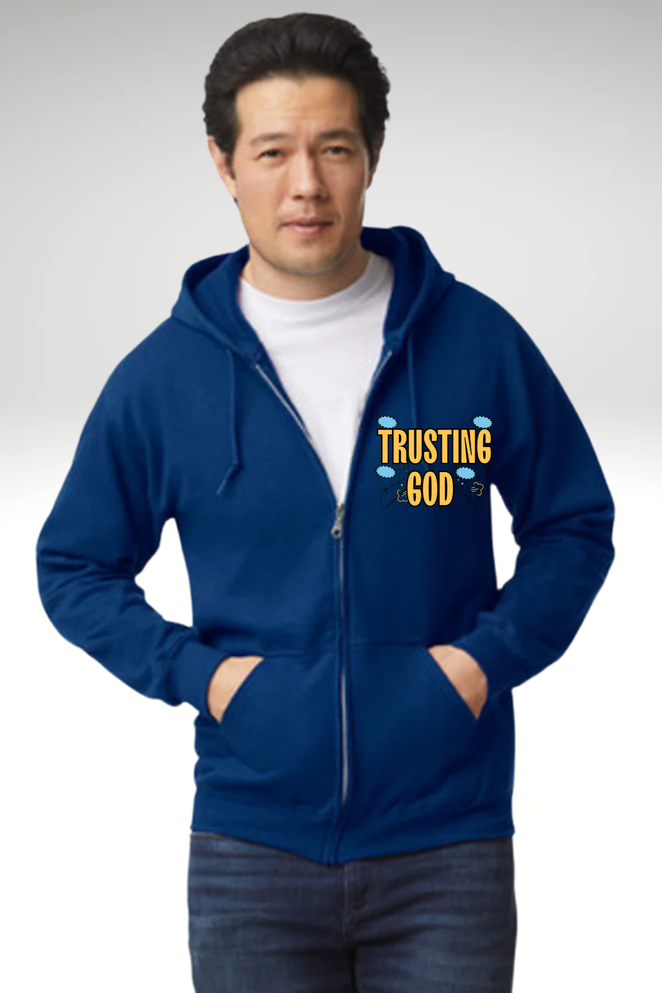 TRUSTING GOD ZIPPER HOODIE