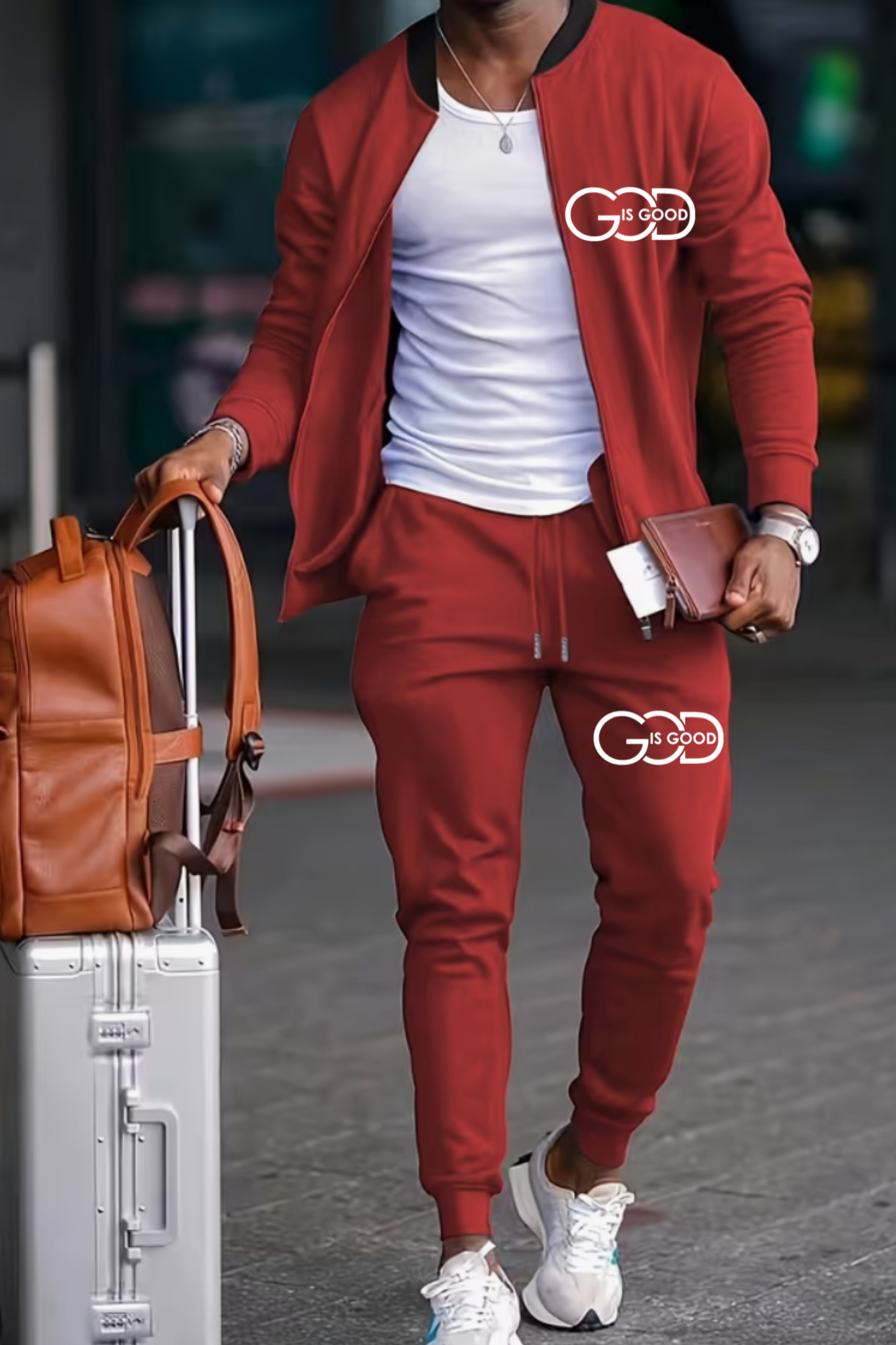 GOD IS GOOD 2-PIECE ZIPPER SET