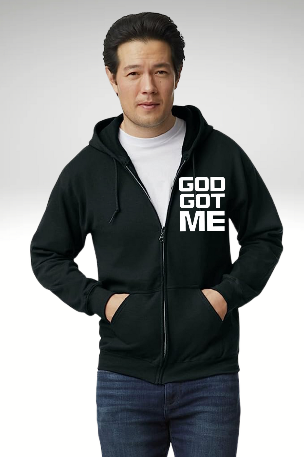 GOD GOT ME ZIPPER HOODIE