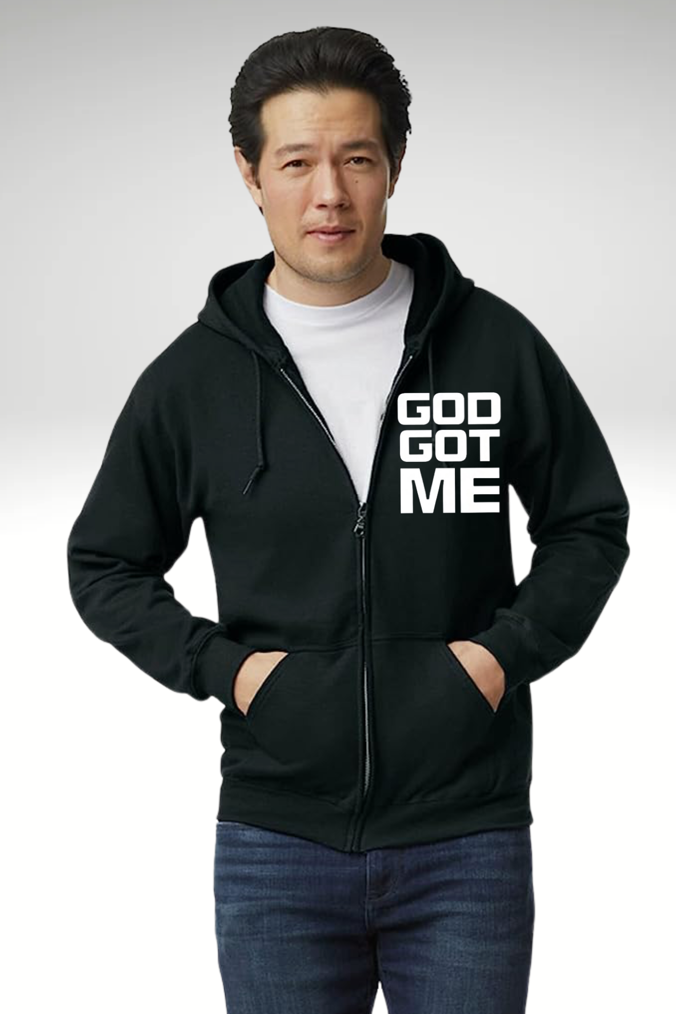 GOD GOT ME ZIPPER HOODIE