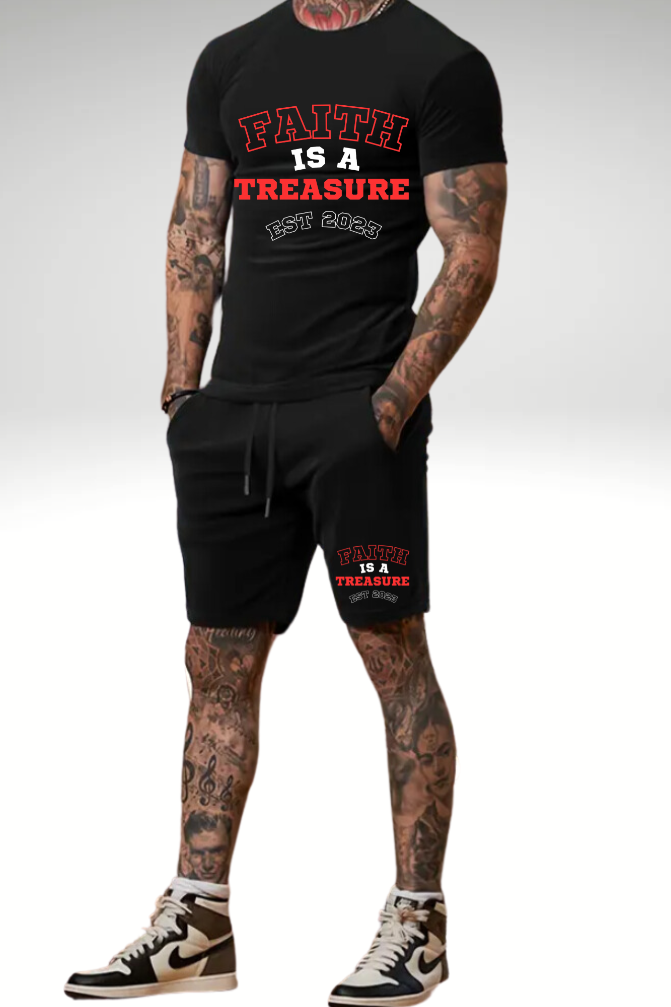 FAITH IS A TREASURE EST MENS SET