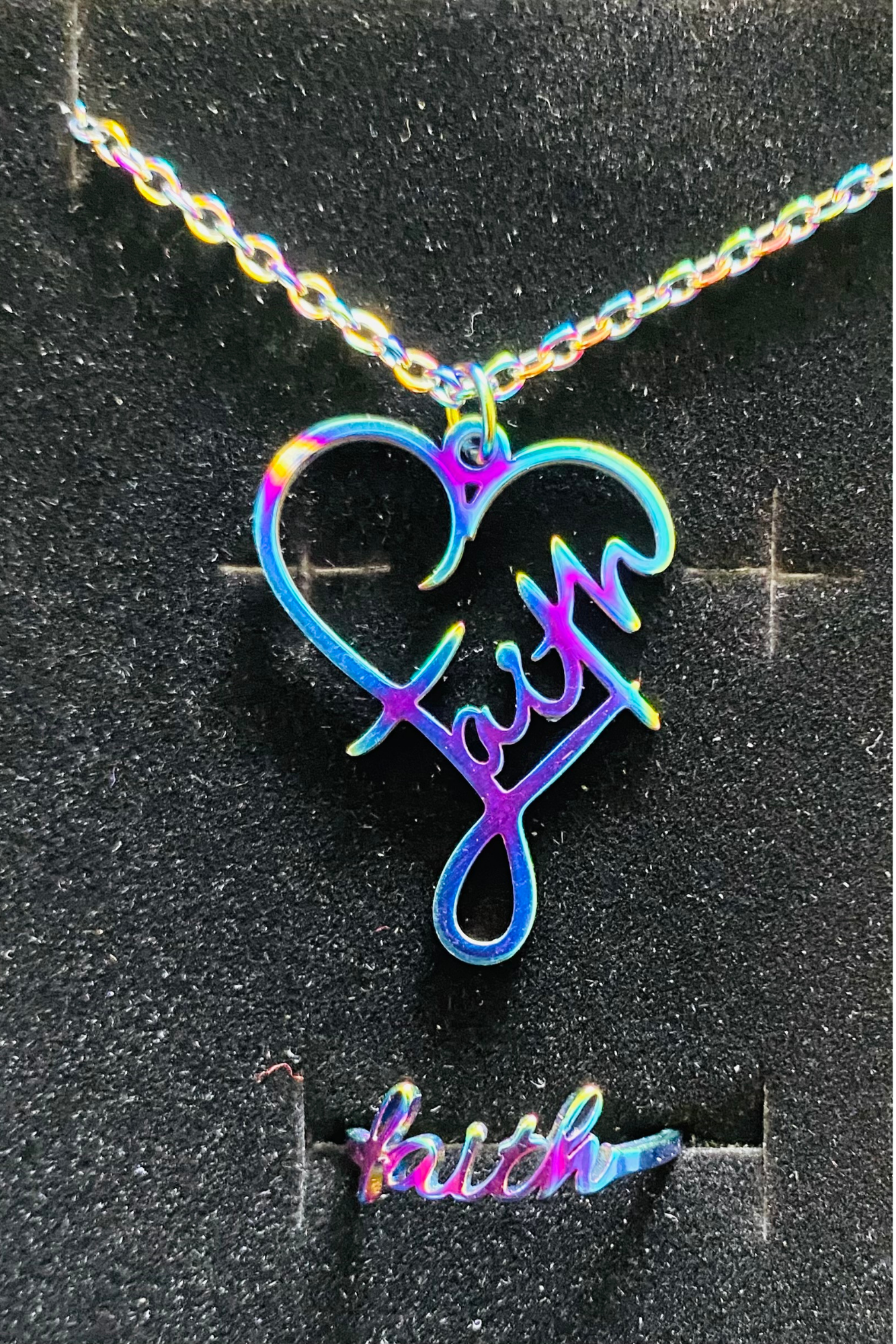 FAITH NECKLACE PENDANT RING SET