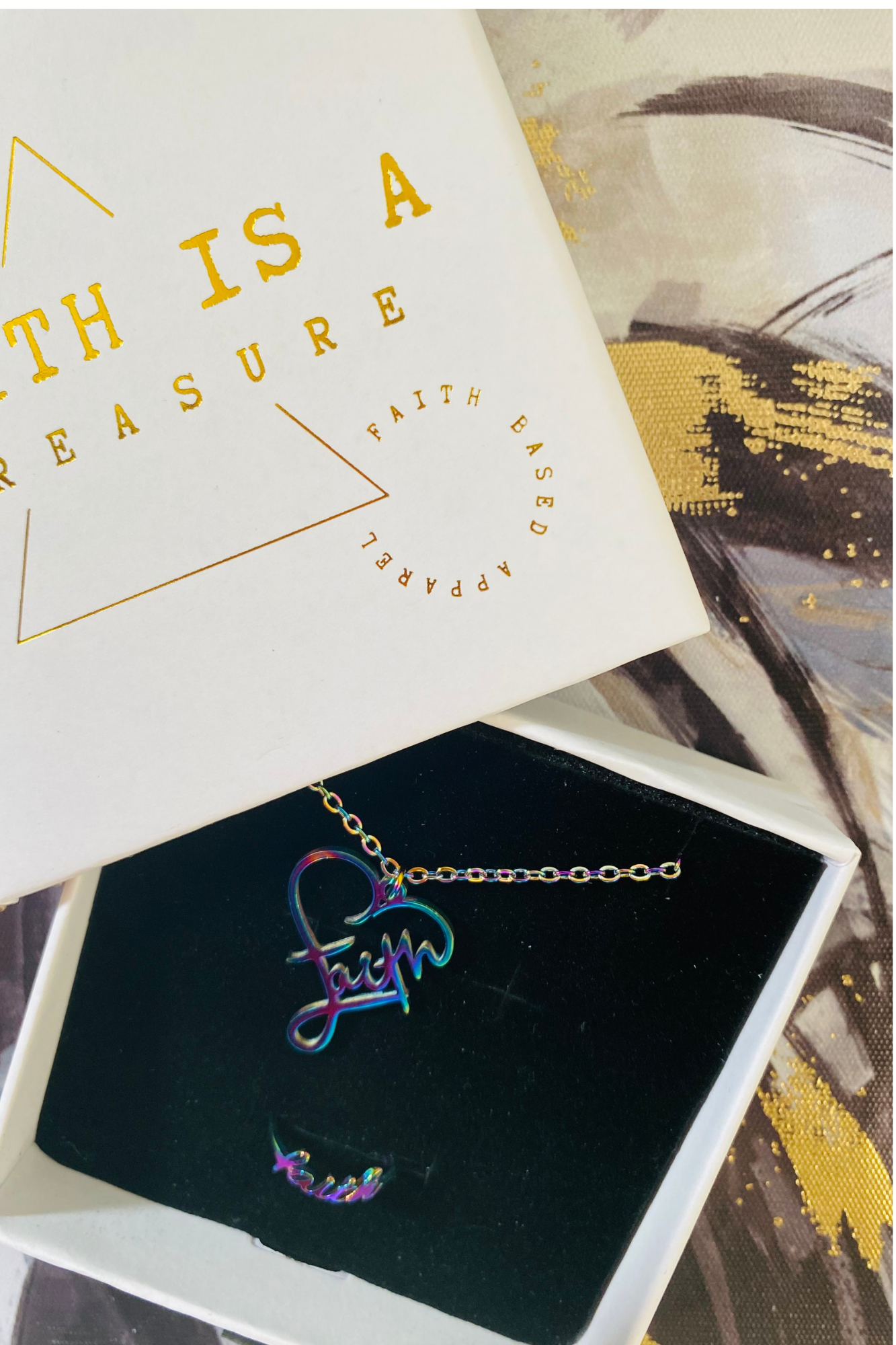 FAITH NECKLACE PENDANT RING SET