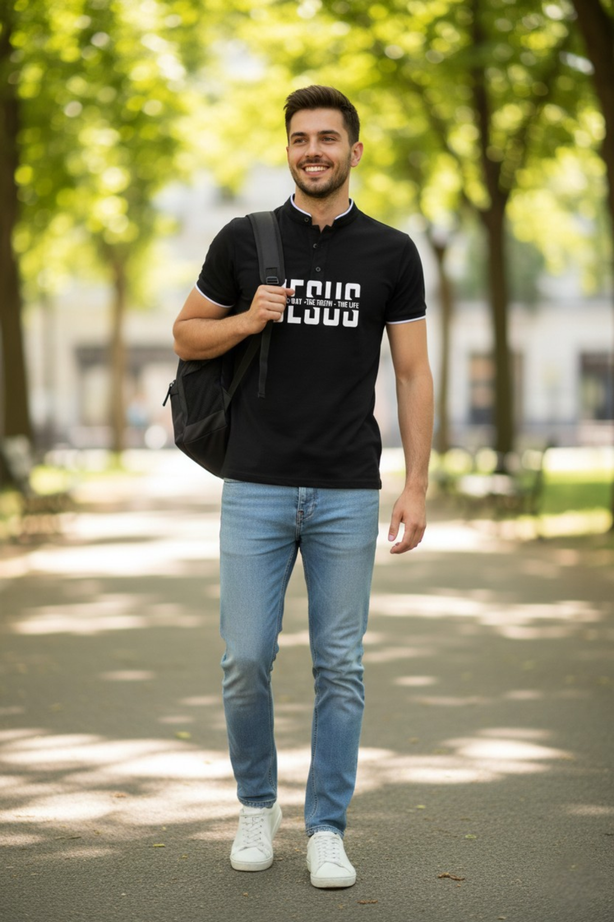 JESUS IS THE WAY POLO TSHIRT