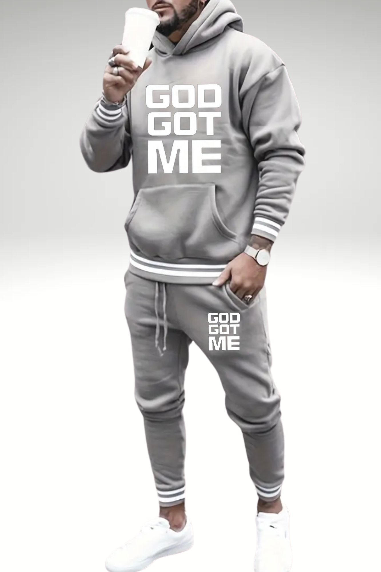 GOD GOT ME HOODIE SET