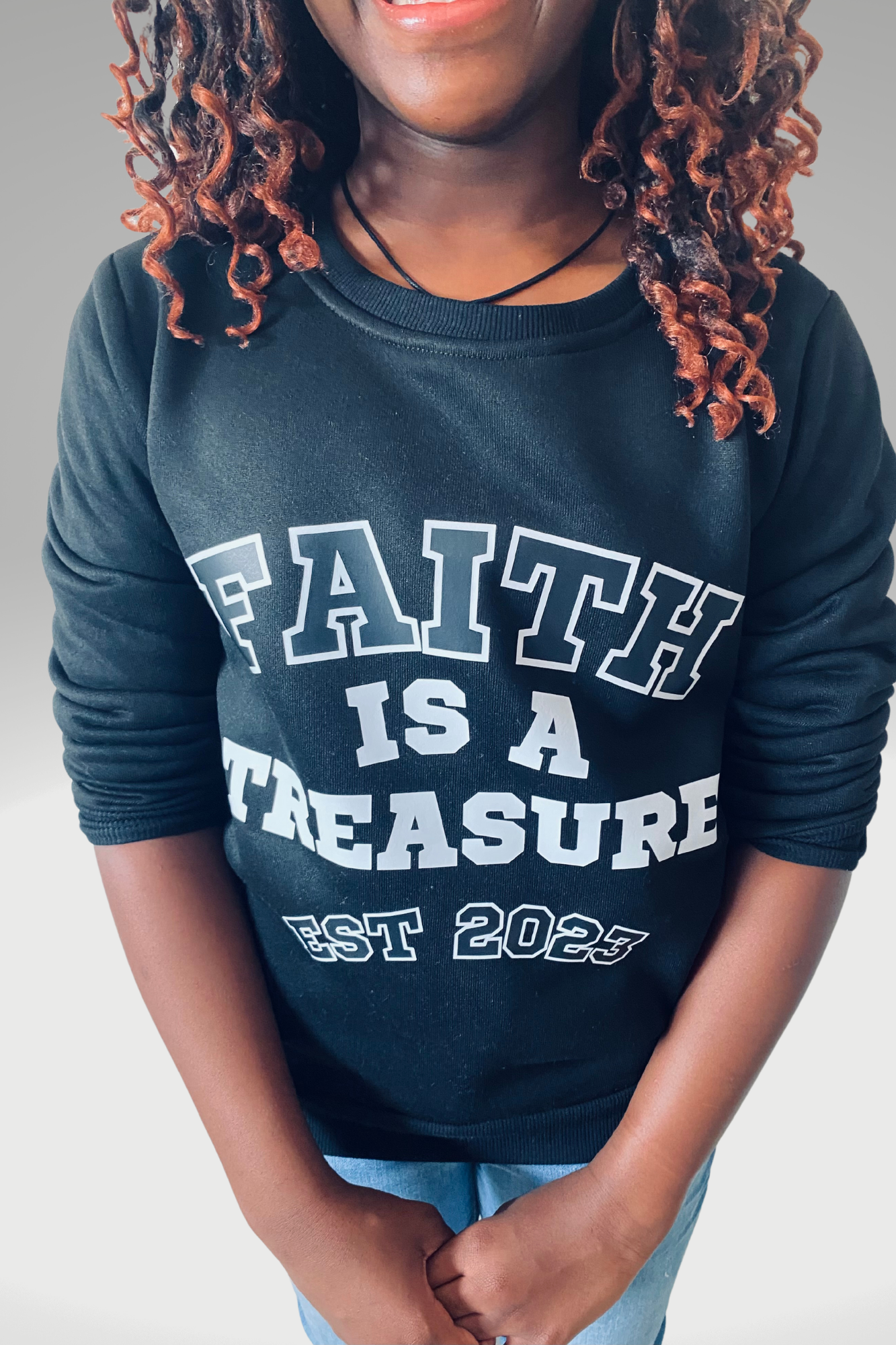 FAITH IS A TREASURE EST GIRLS SWEATSHIRT