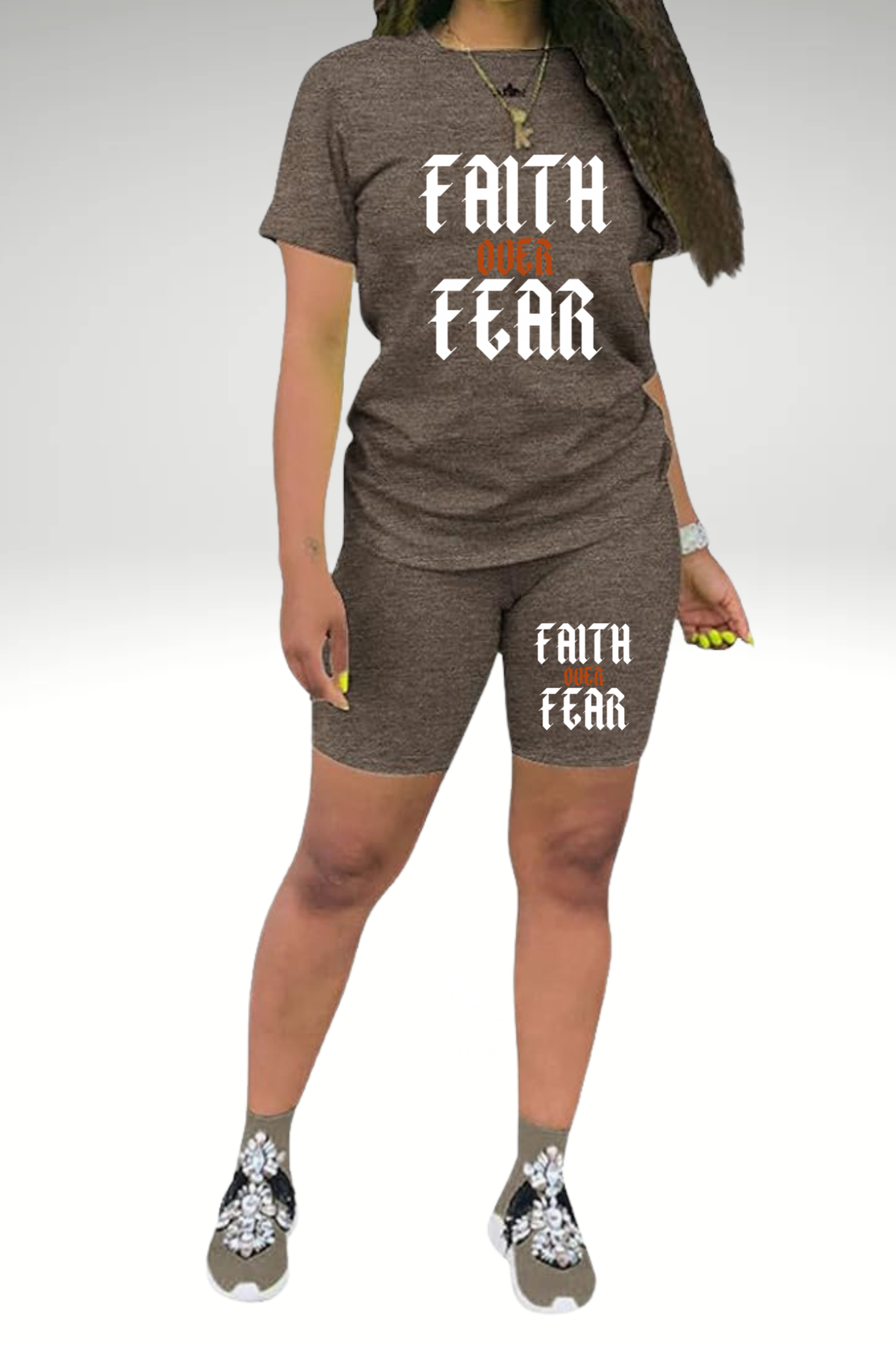 FAITH OVER FEAR SHORT SETS