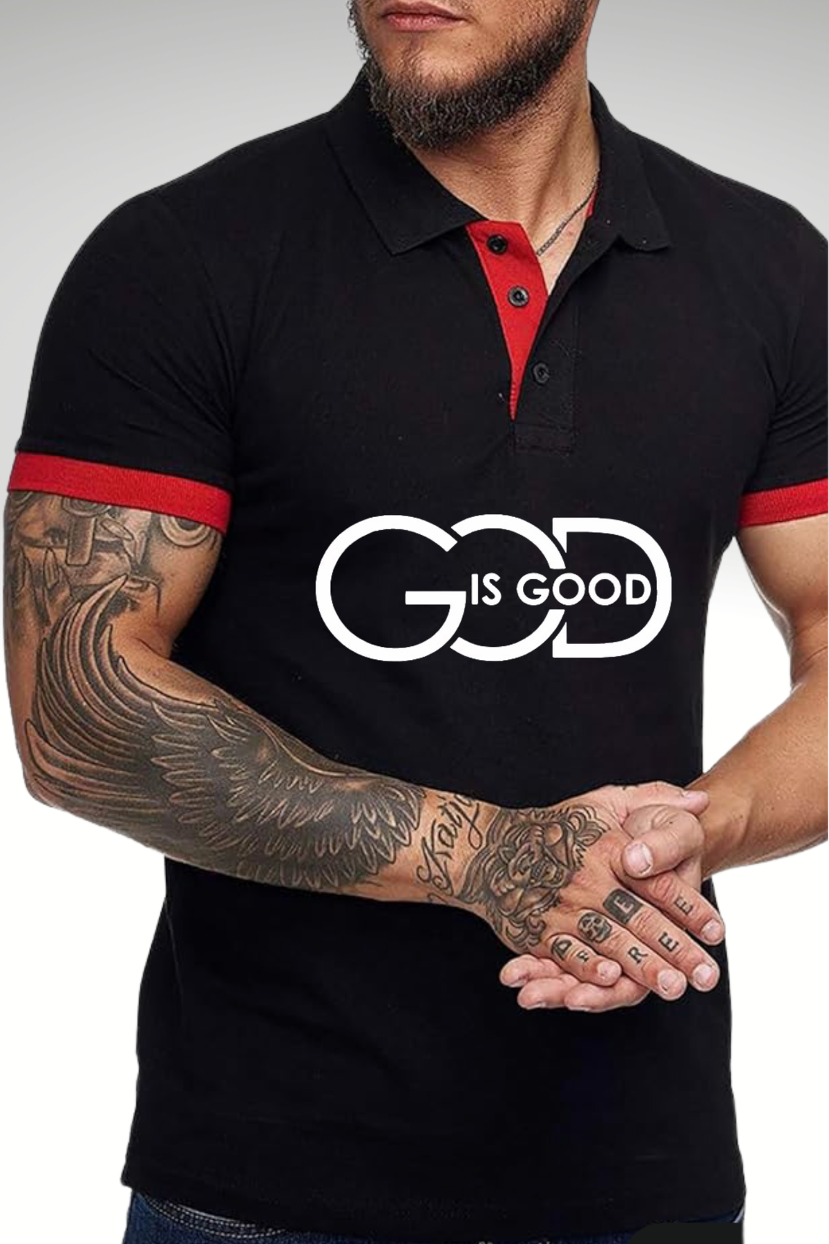 GOD IS GOOD POLO T-SHIRTS