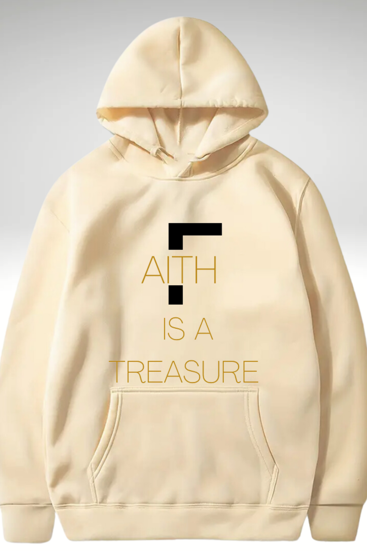 FAITH IS A TREASURE MENS HOODIE