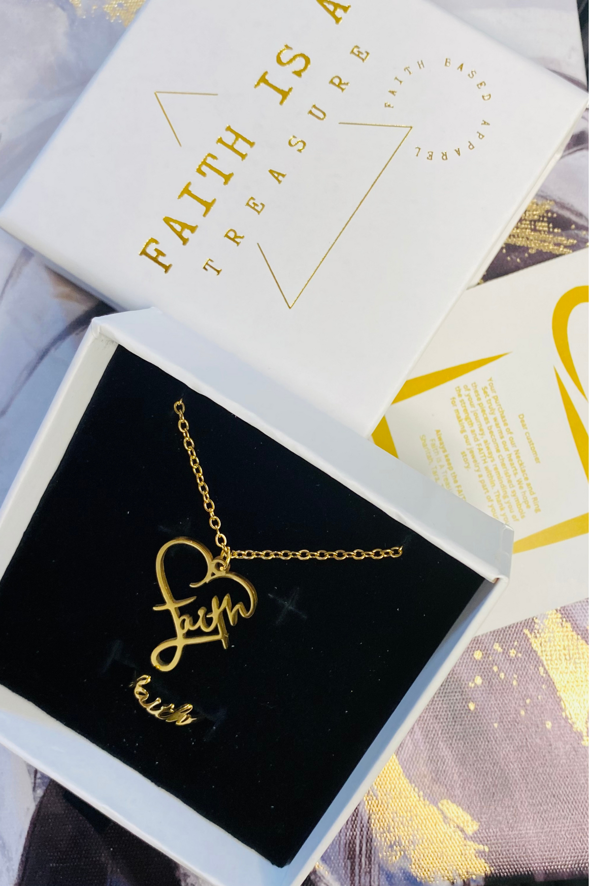 FAITH NECKLACE PENDANT RING SET