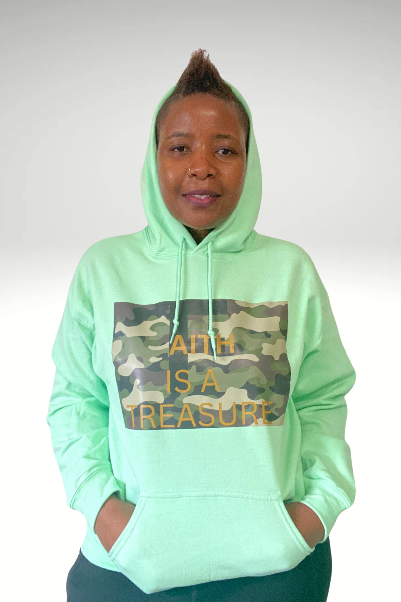 FAITH IS A TREASURE CAMO HOODIE