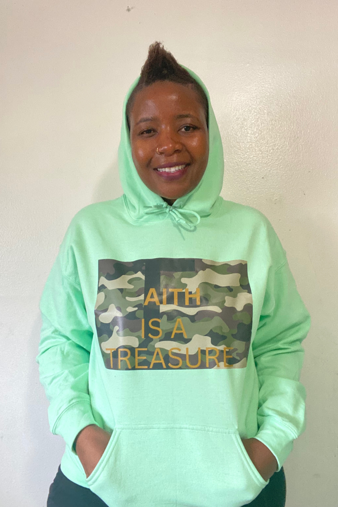 FAITH IS A TREASURE CAMO HOODIE