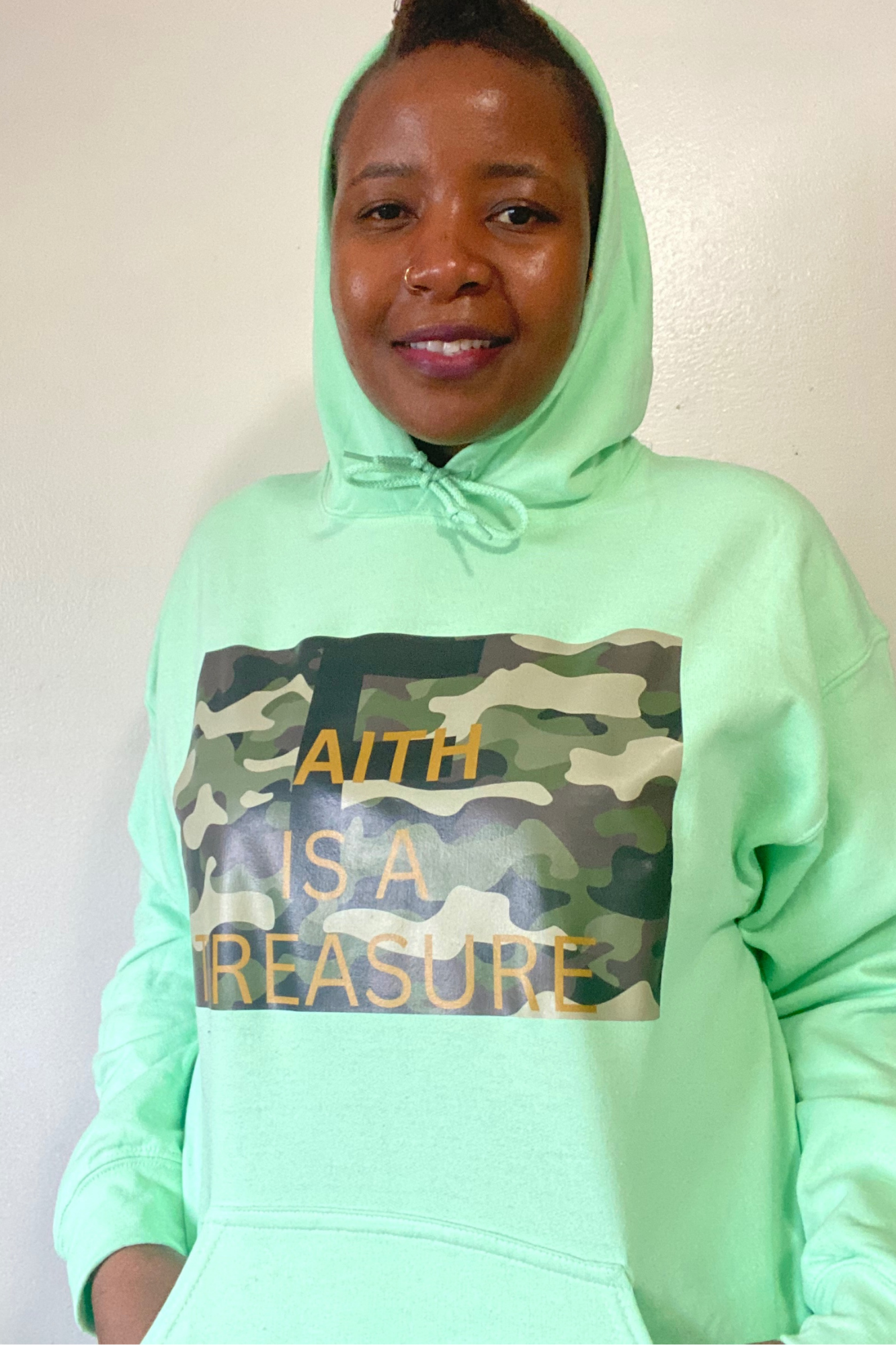 FAITH IS A TREASURE CAMO HOODIE