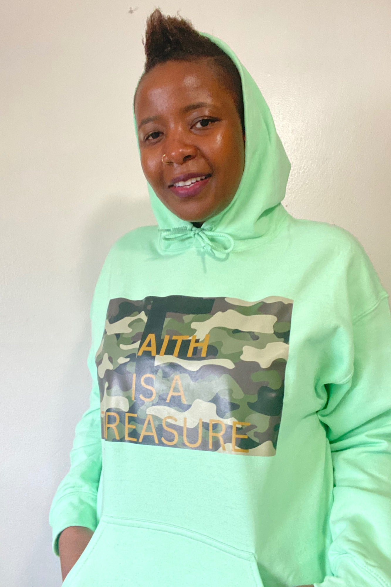 FAITH IS A TREASURE CAMO HOODIE