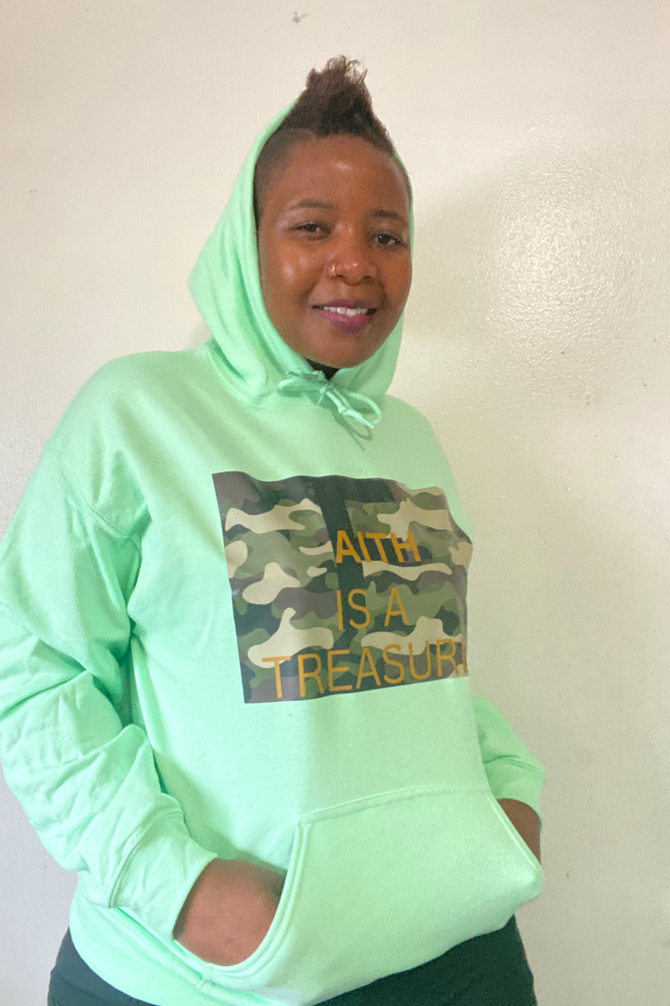 FAITH IS A TREASURE CAMO HOODIE