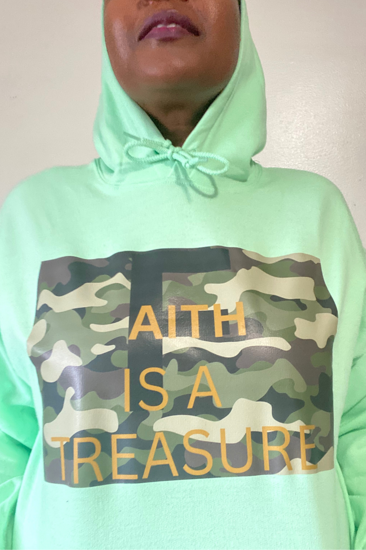 FAITH IS A TREASURE CAMO HOODIE