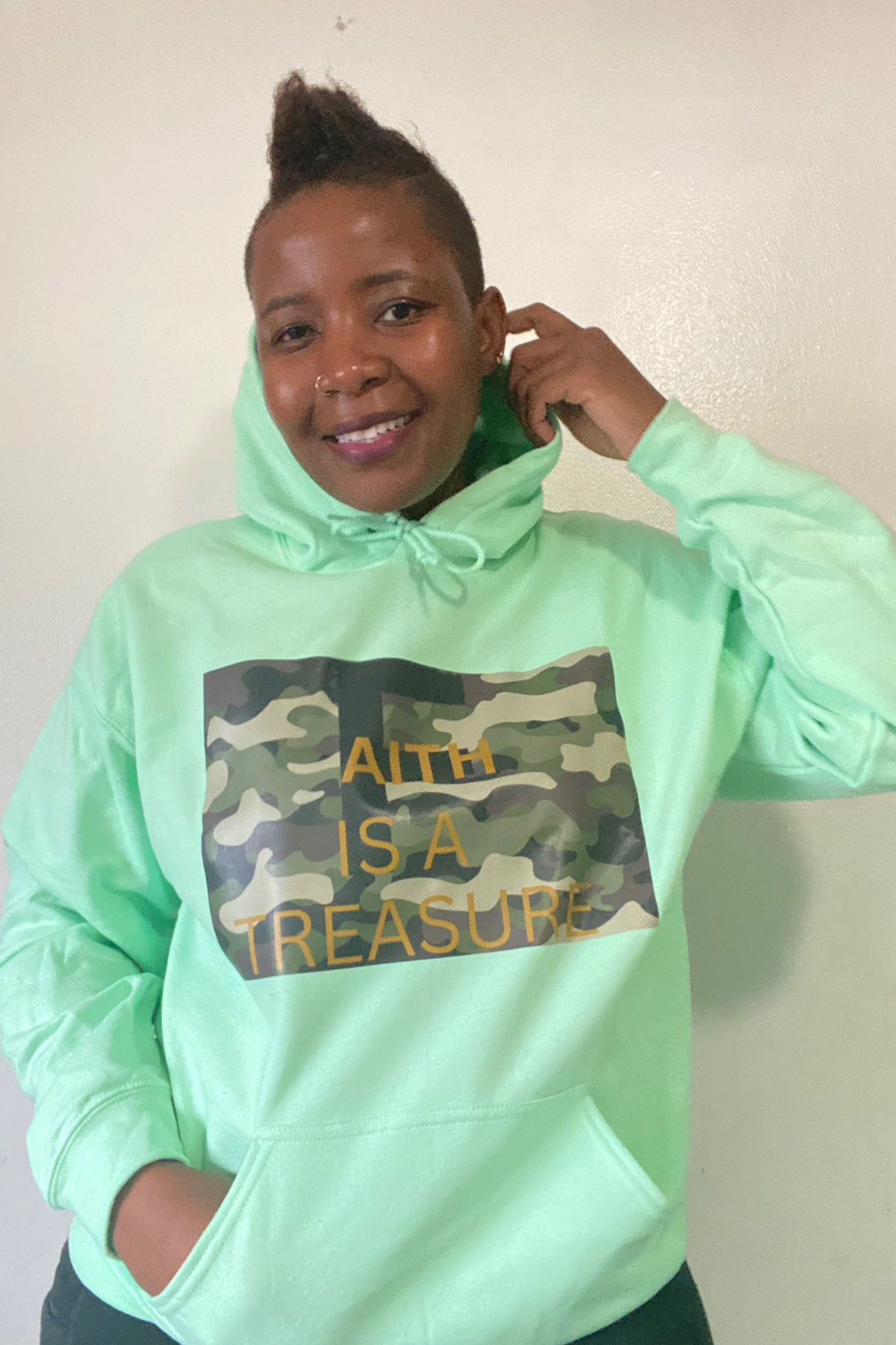 FAITH IS A TREASURE CAMO HOODIE